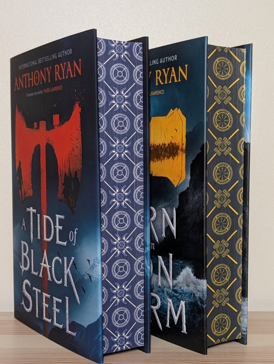 A Tide of Black Steel; Born of an Iron Storm by Anthony Ryan (Signed with sprayed edges) - Fialta Books