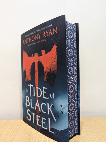 A Tide of Black Steel by Anthony Ryan (Signed First Edition with sprayed edges) - Fialta Books