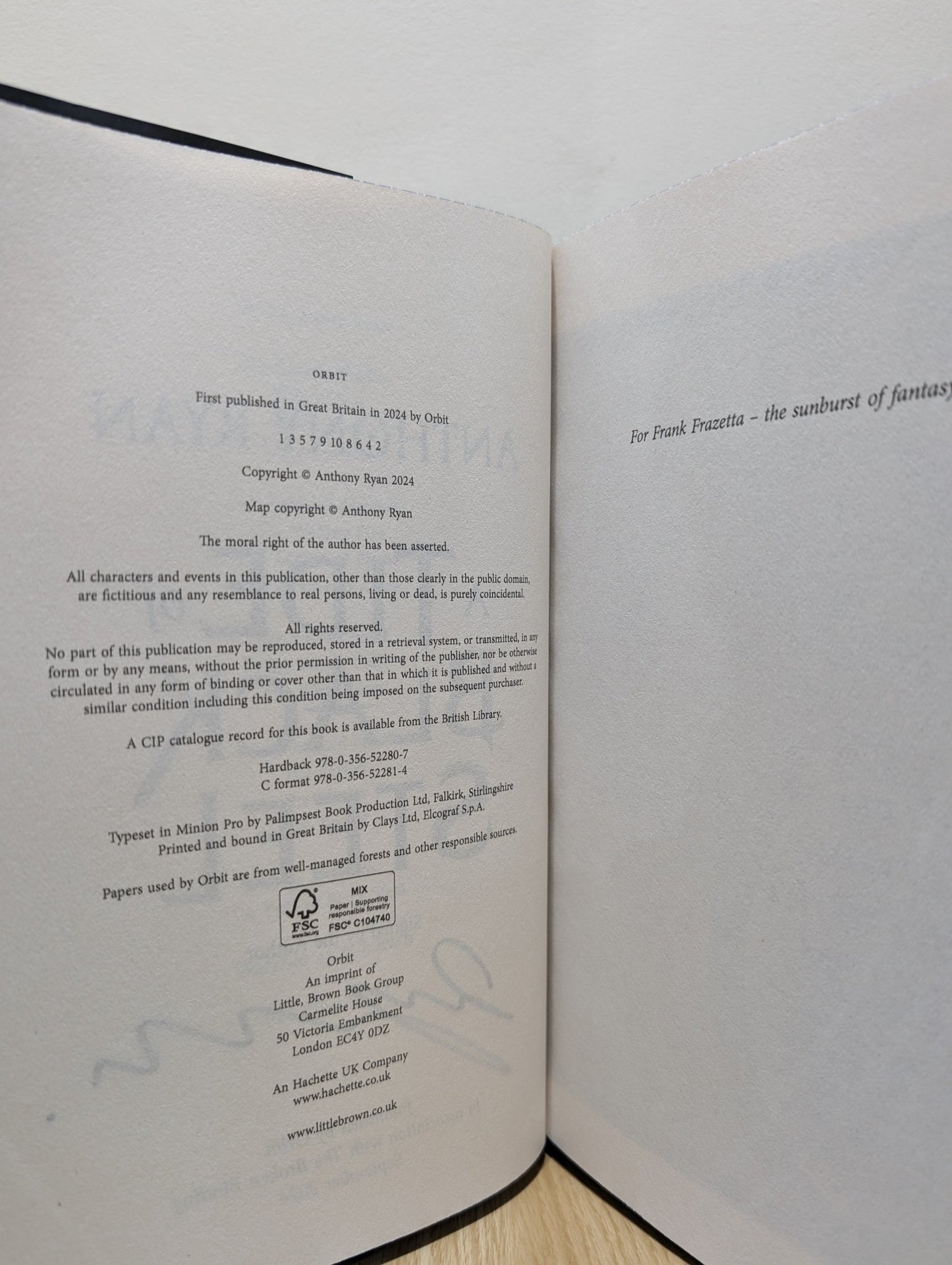 A Tide of Black Steel by Anthony Ryan (Signed First Edition with sprayed edges) - Fialta Books