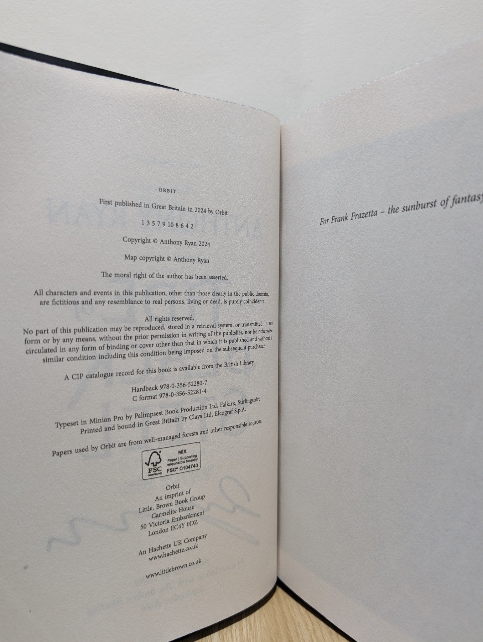 A Tide of Black Steel by Anthony Ryan (Signed First Edition with sprayed edges) - Fialta Books