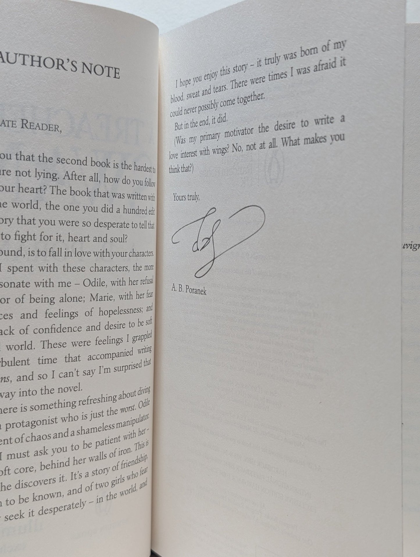 A Treachery of Swans by A. B. Poranek (Special First Edition with sprayed edges) - Fialta Books