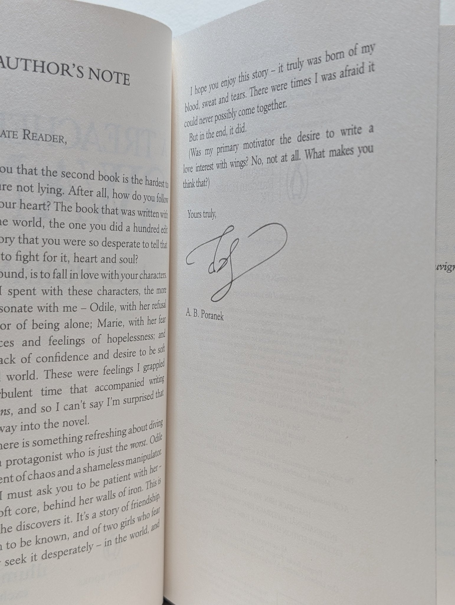 A Treachery of Swans by A. B. Poranek (Special First Edition with sprayed edges) - Fialta Books