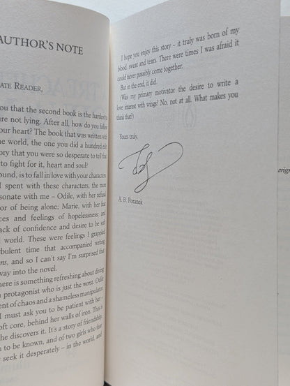 A Treachery of Swans by A. B. Poranek (Special First Edition with sprayed edges) - Fialta Books