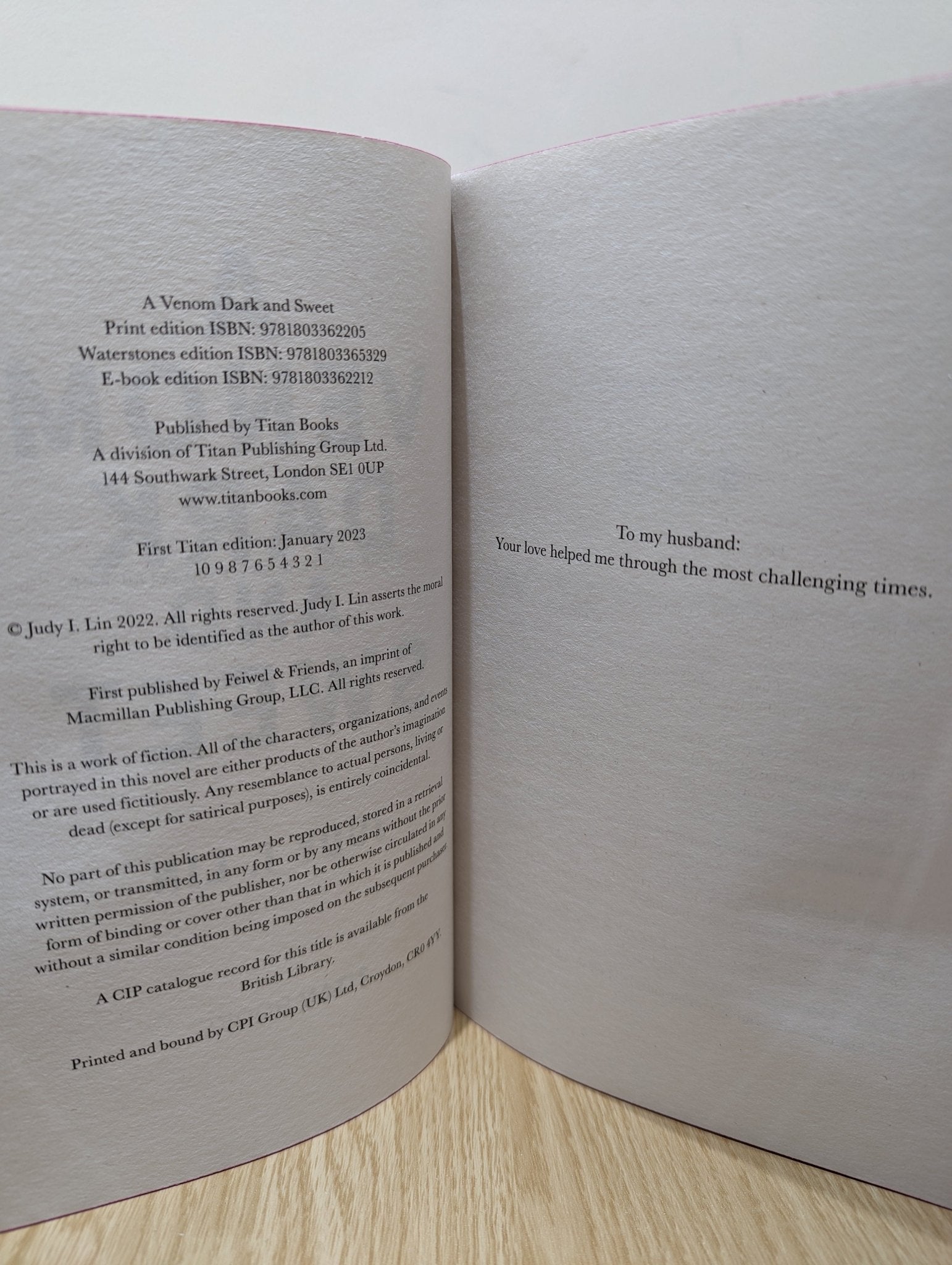 A Venom Dark and Sweet: The Book of Tea 2 by Judy I. Lin (Signed First Edition with sprayed edges) - Fialta Books