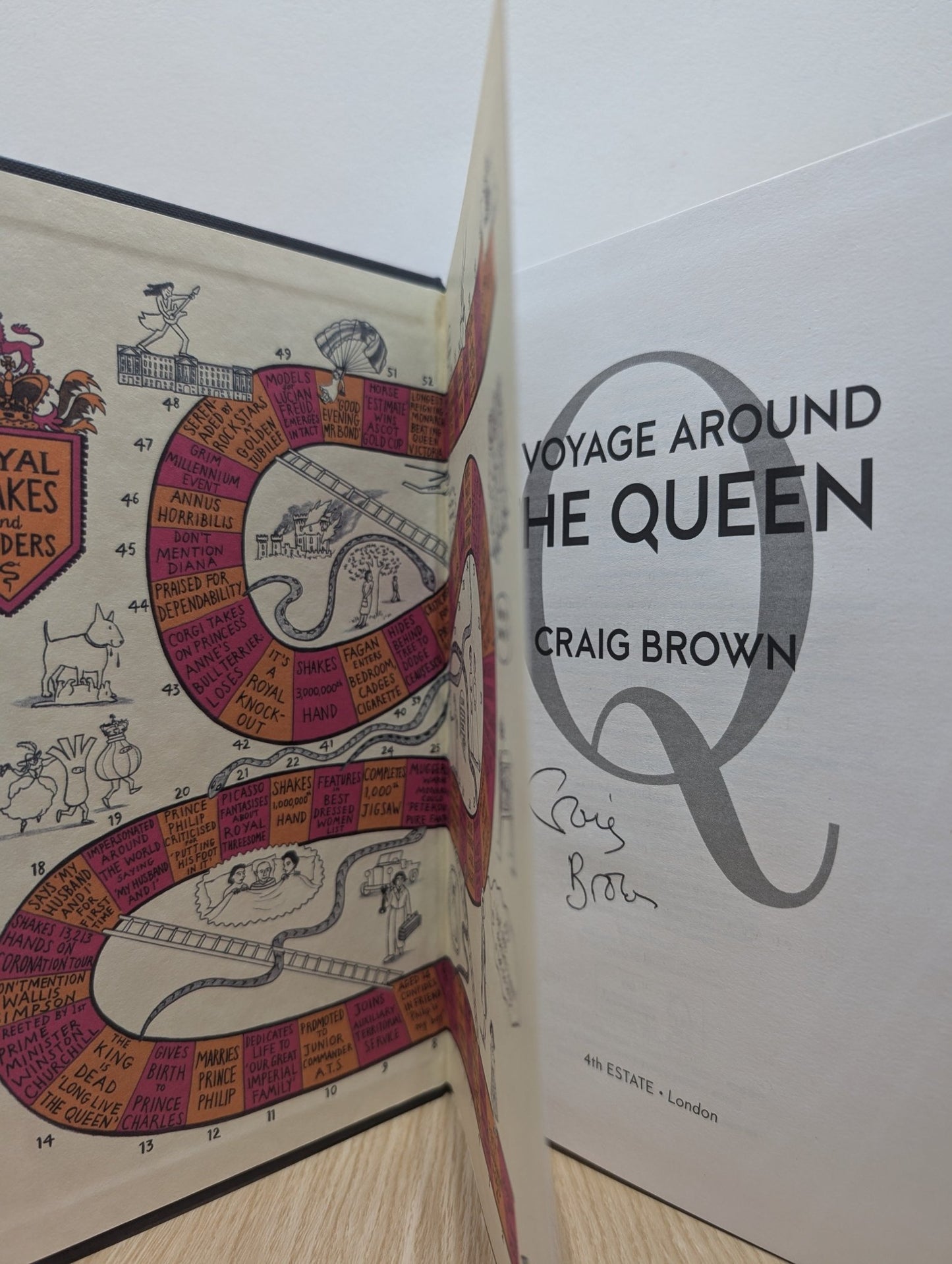 A Voyage Around the Queen by Craig Brown (Signed First Edition) - Fialta Books