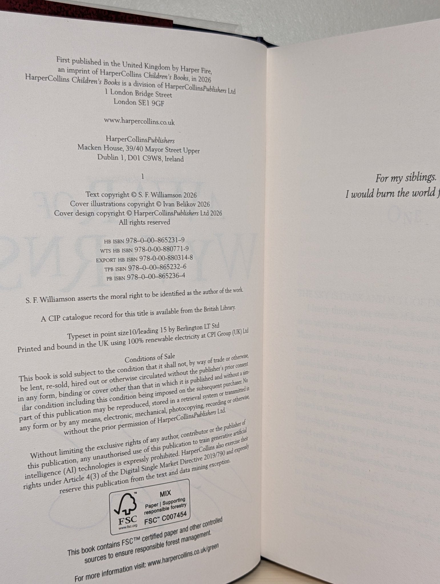 A War of Wyverns by S. F. Williamson (Signed First Edition) - Fialta Books
