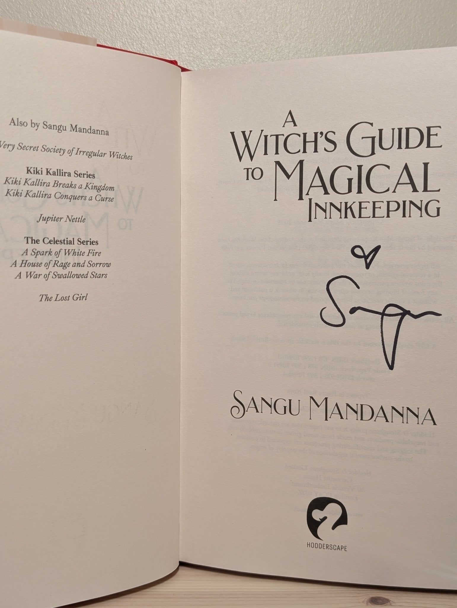 A Witch's Guide to Magical Innkeeping by Sangu Mandanna (Signed First Edition) - Fialta Books