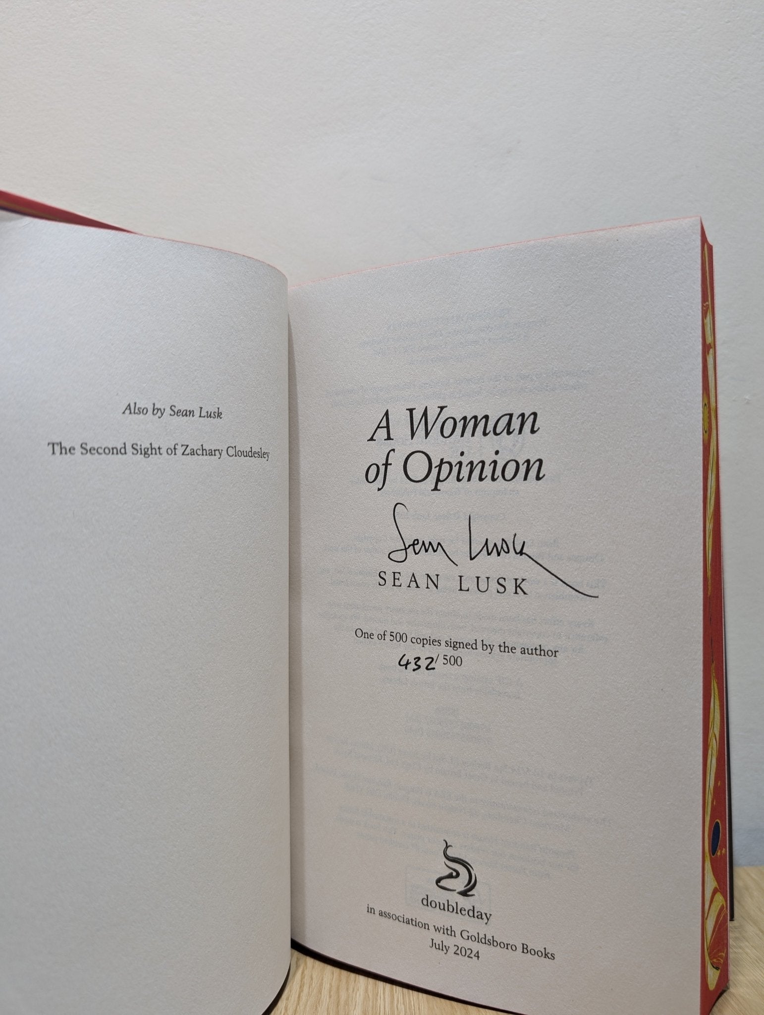 A Woman of Opinion by Sean Lusk (Signed Numbered First Edition with sprayed edges) - Fialta Books