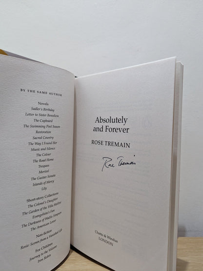 Absolutely and Forever by Rose Tremain (Signed First Edition) - Fialta Books