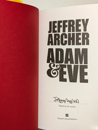 Adam and Eve by Jeffrey Archer (Signed First Edition) - Fialta Books