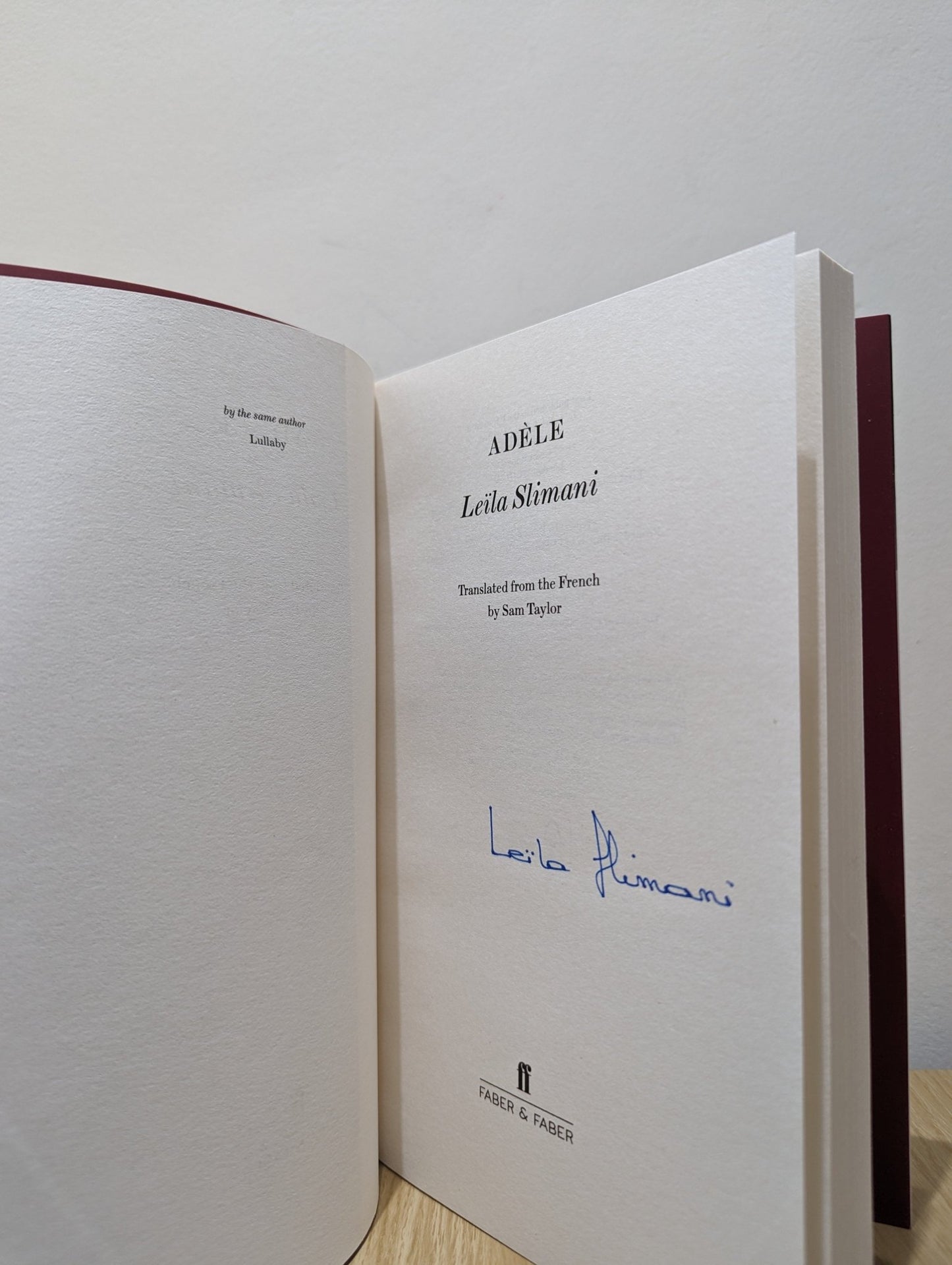 Adele by Leila Slimani (Signed First Edition) - Fialta Books