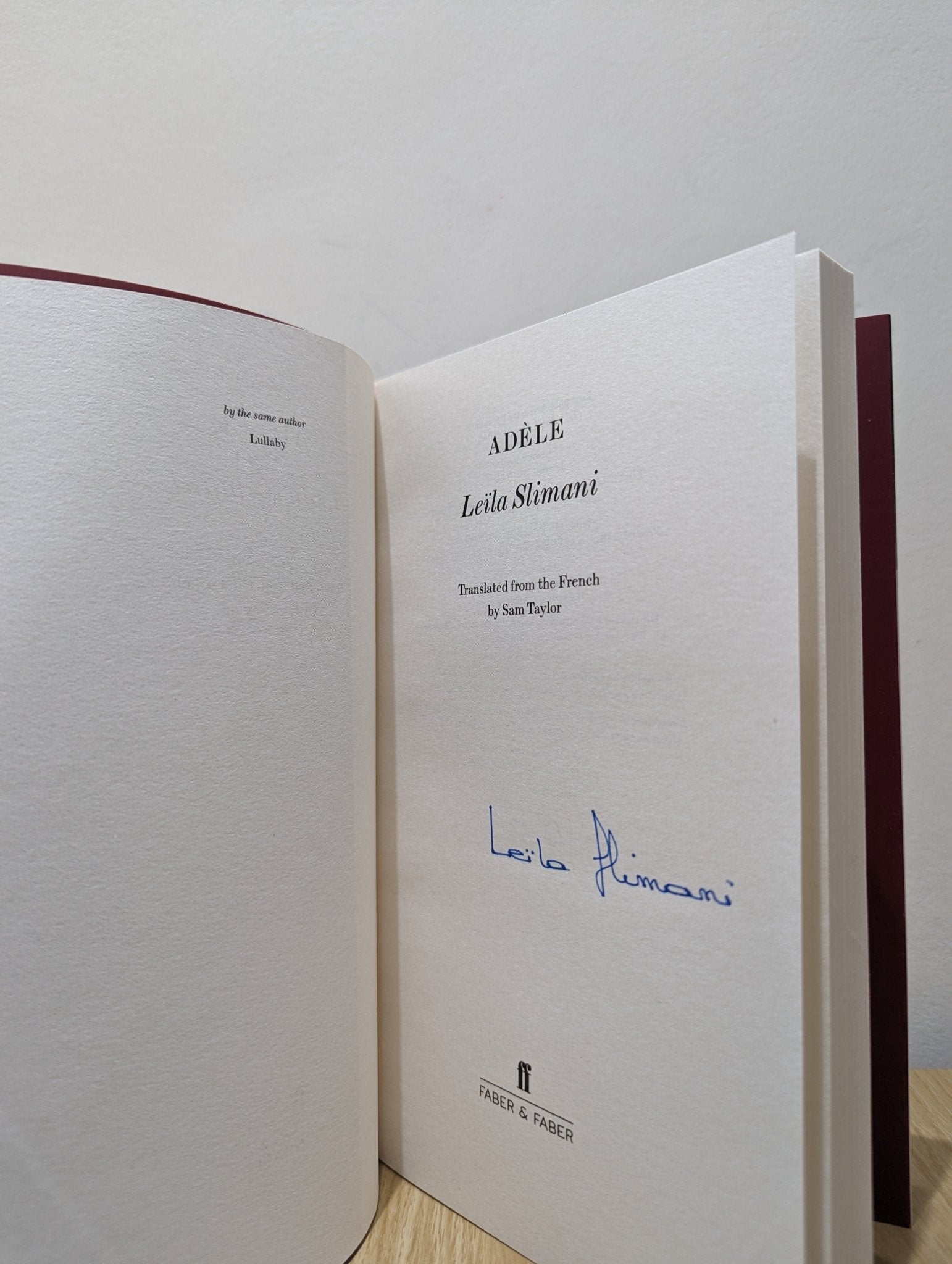 Adele by Leila Slimani (Signed First Edition) - Fialta Books