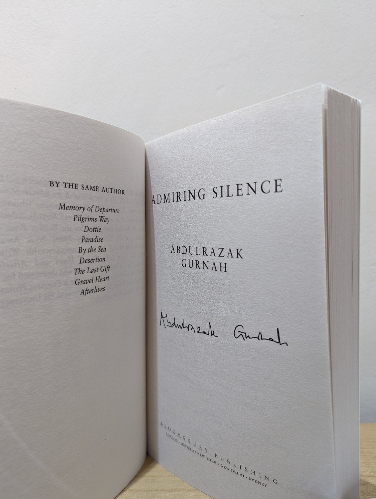 Admiring Silence by Abdulrazak Gurnah (Signed) - Fialta Books