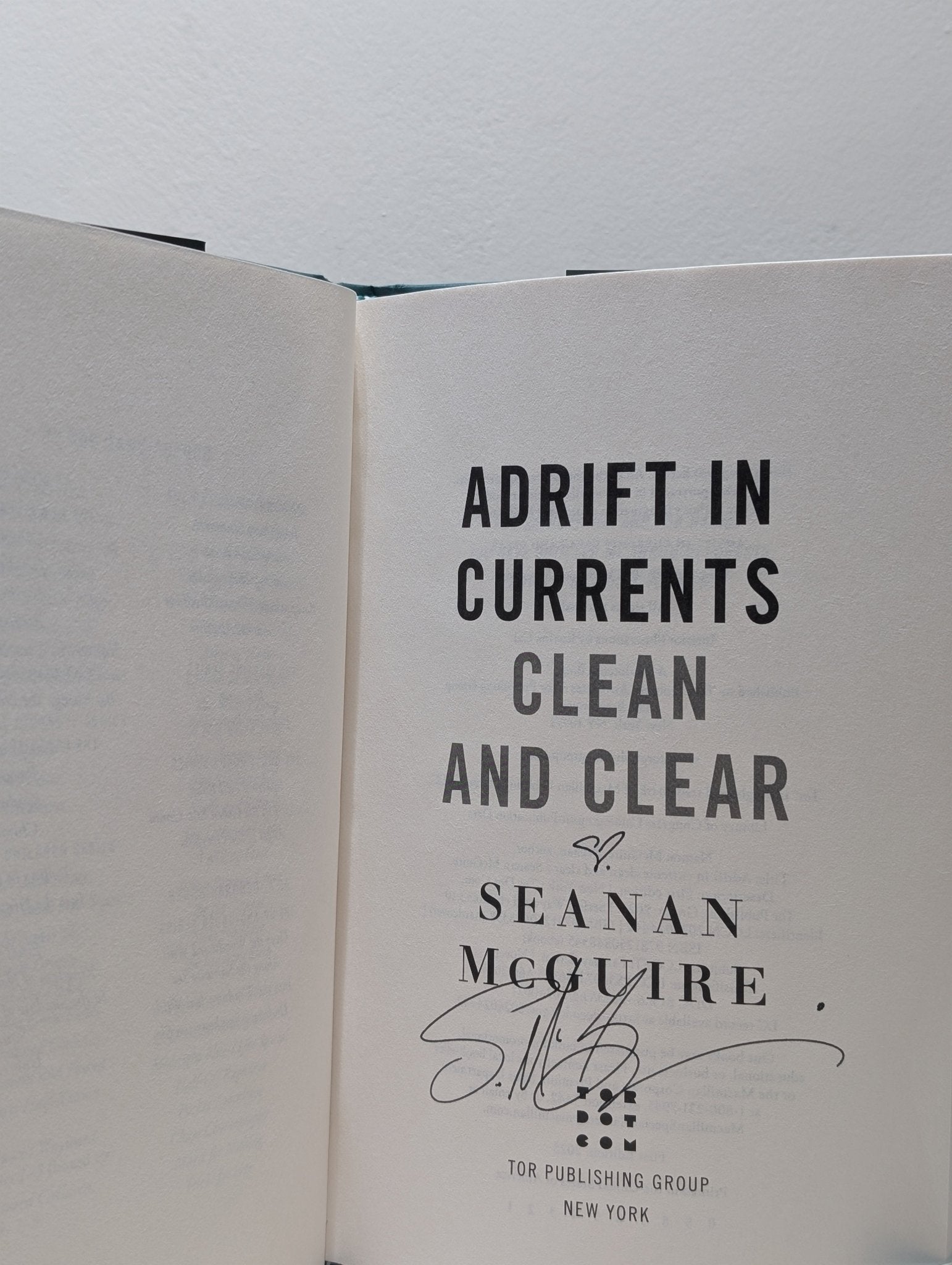 Adrift in Currents Clean and Clear: Wayward Children 10 by Seanan McGuire (Signed First Edition) - Fialta Books