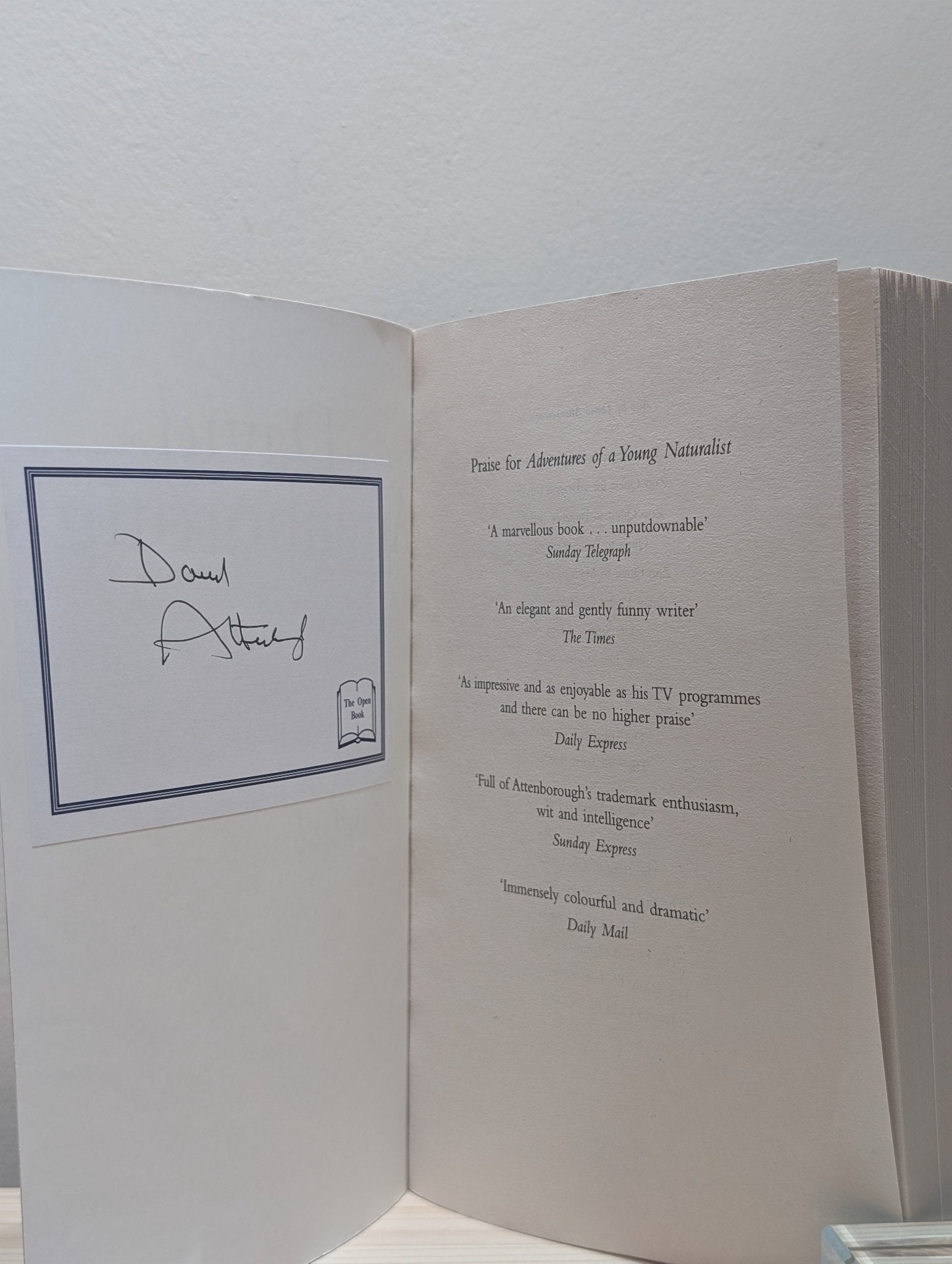 Adventures of a Young Naturalist by David Attenborough (Signed Bookplate Edition) - Fialta Books