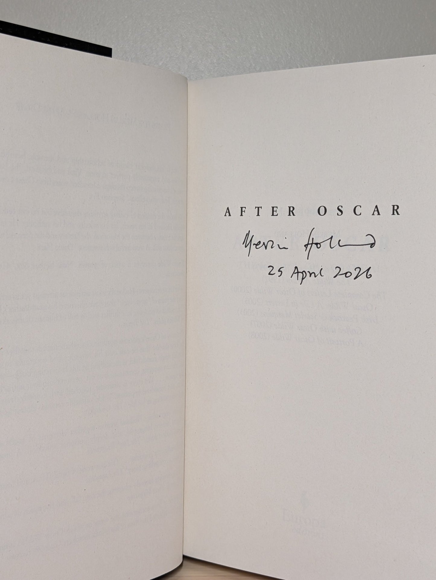 After Oscar: The Legacy of a Scandal by Merlin Holland (Signed Dated First Edition) - Fialta Books