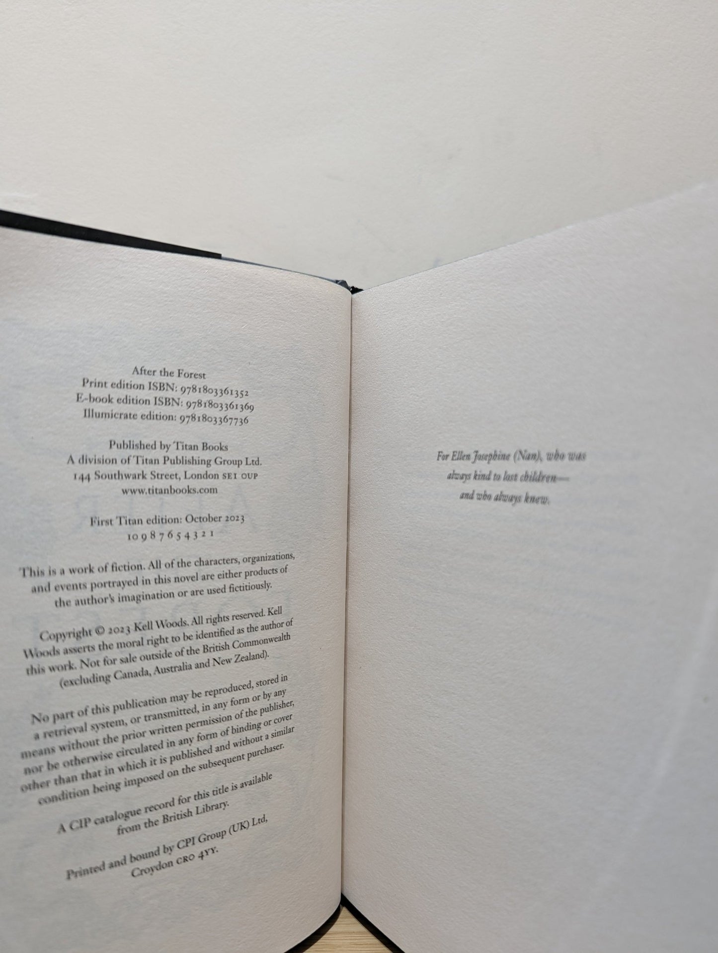 After The Forest by Kell Woods (First Edition with sprayed edges) - Fialta Books