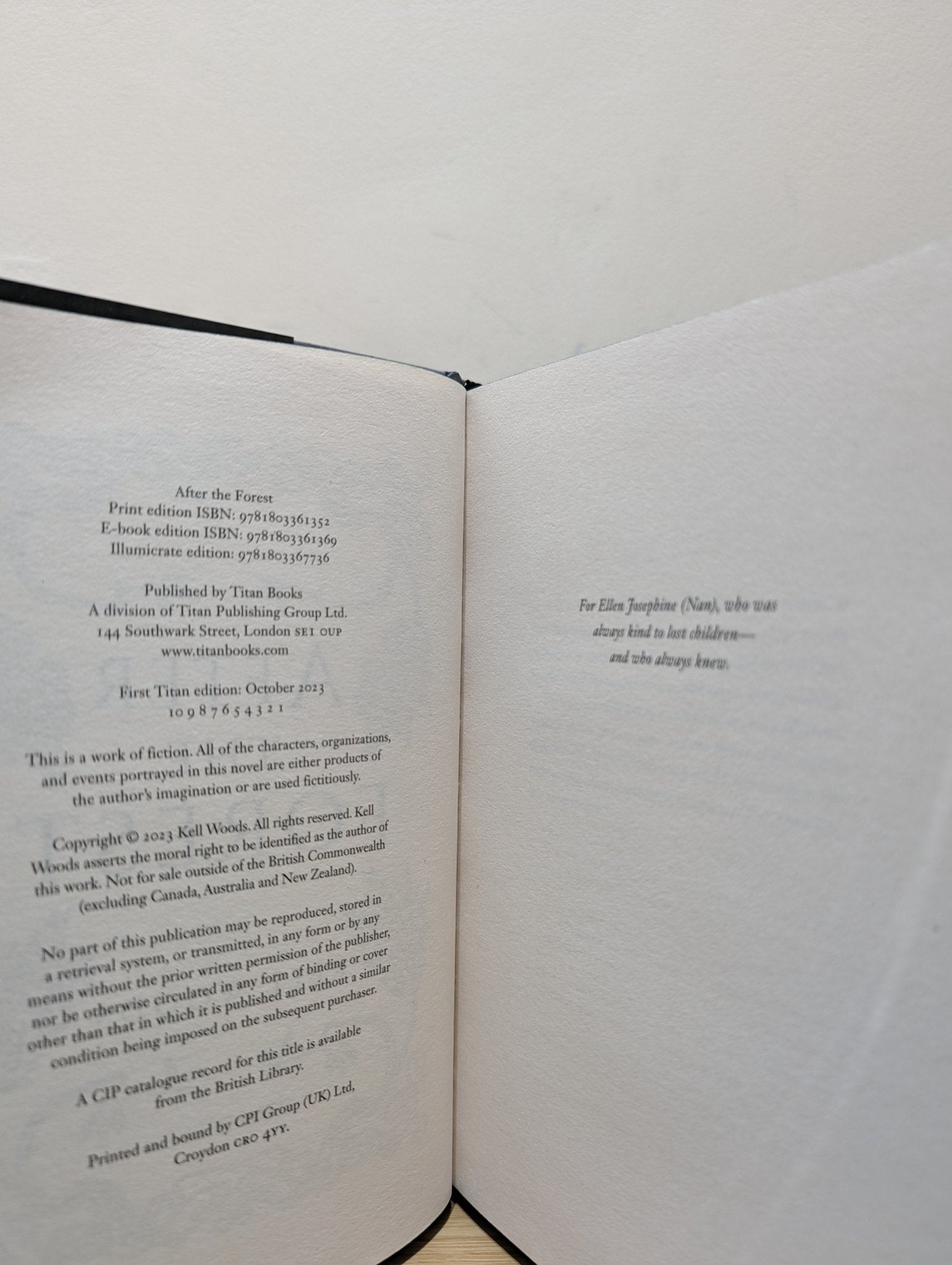 After The Forest by Kell Woods (First Edition with sprayed edges) - Fialta Books