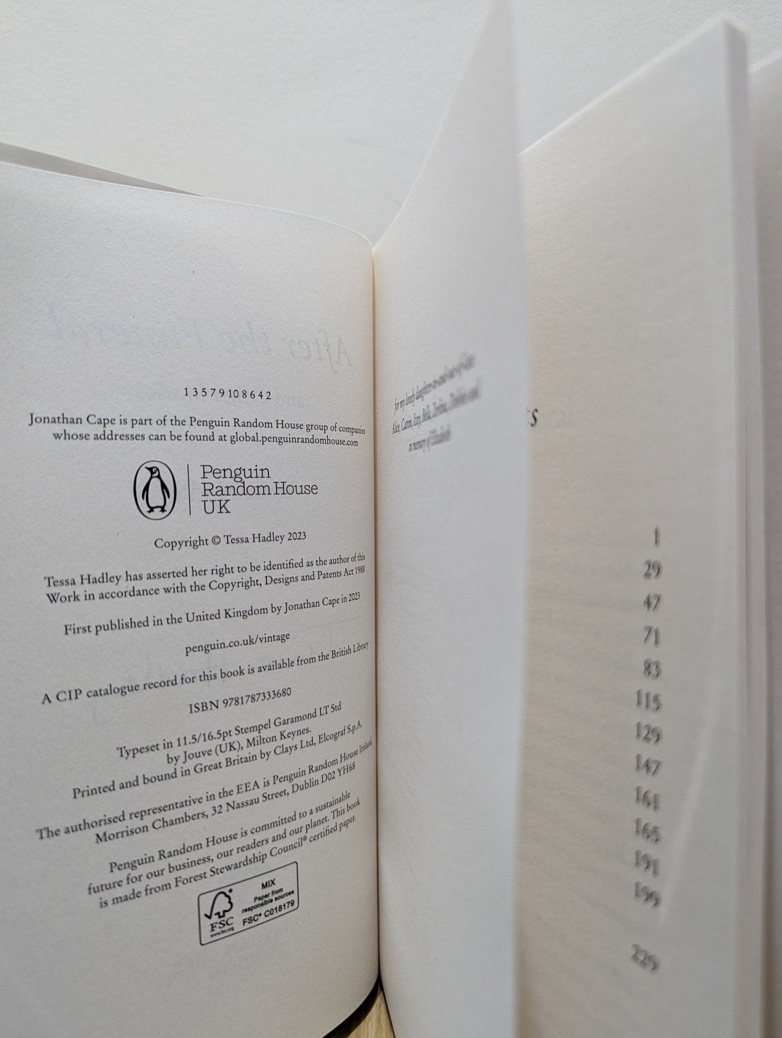 After the Funeral by Tessa Hadley (Signed First Edition) - Fialta Books