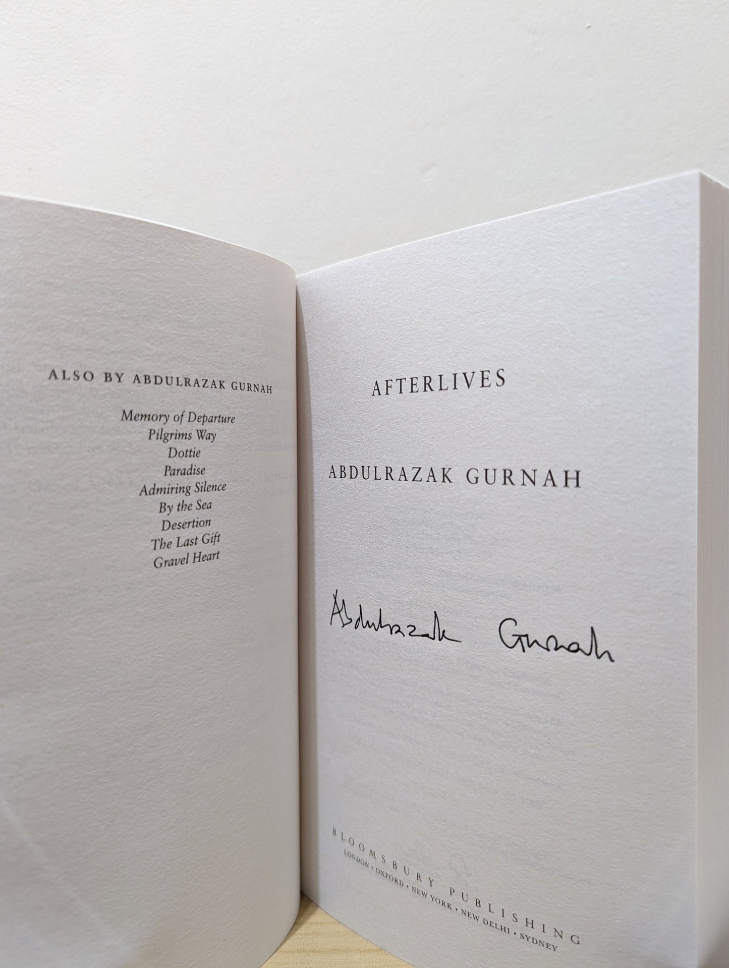 Afterlives by Abdulrazak Gurnah (Signed) - Fialta Books