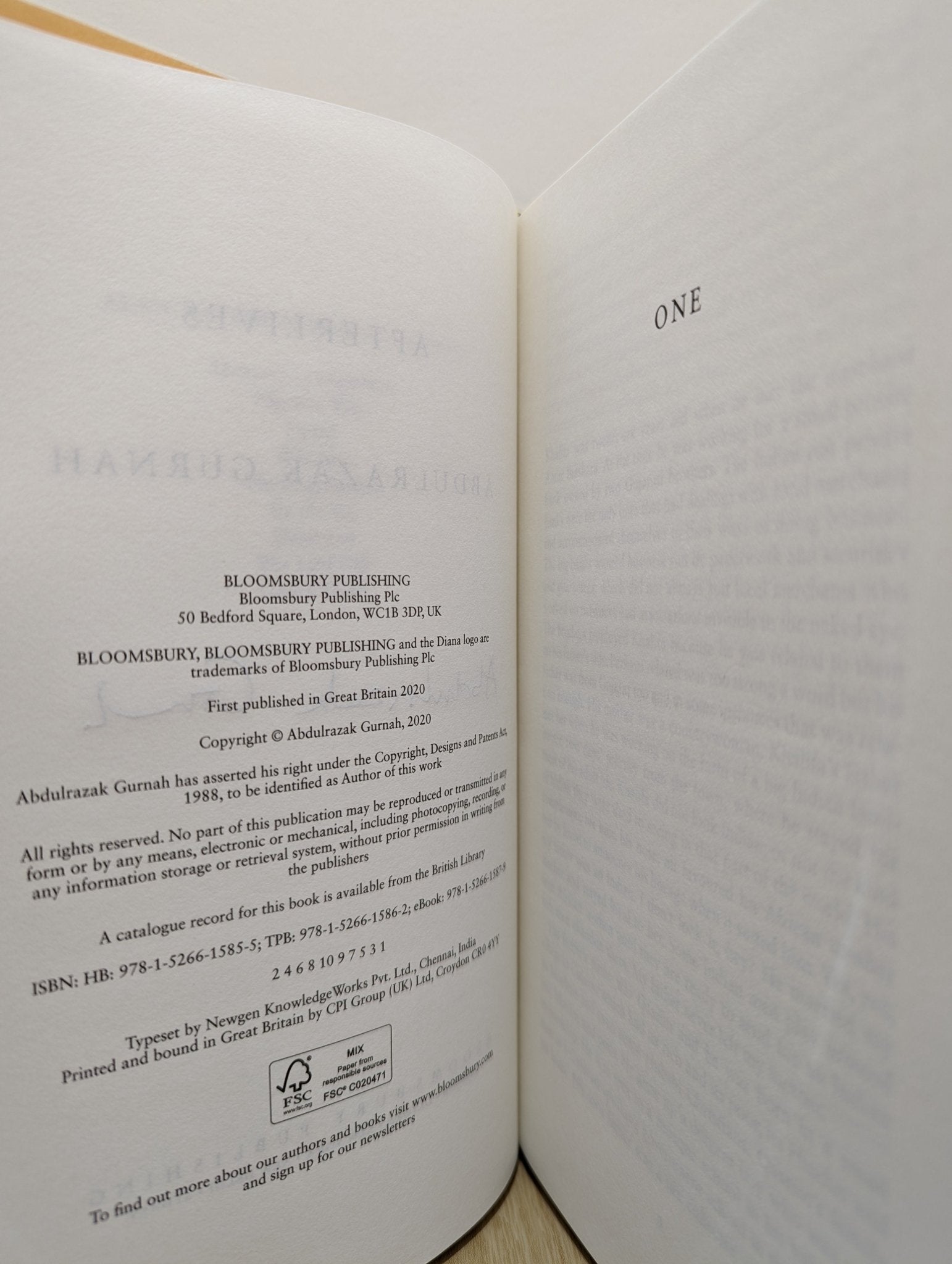 Afterlives by Abdulrazak Gurnah (Signed First Edition) - Fialta Books