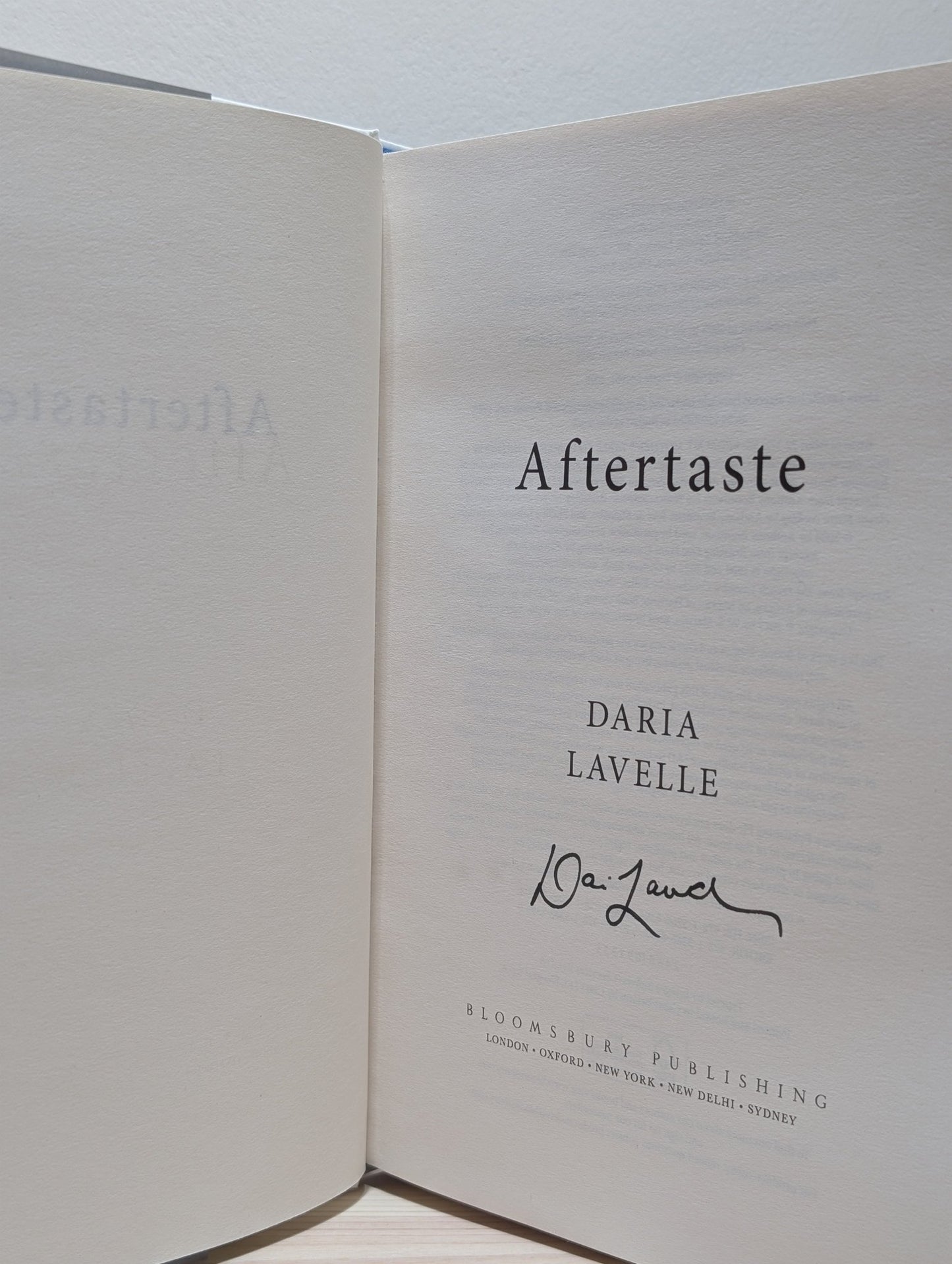 Aftertaste by Daria Lavelle (Signed First Edition) - Fialta Books