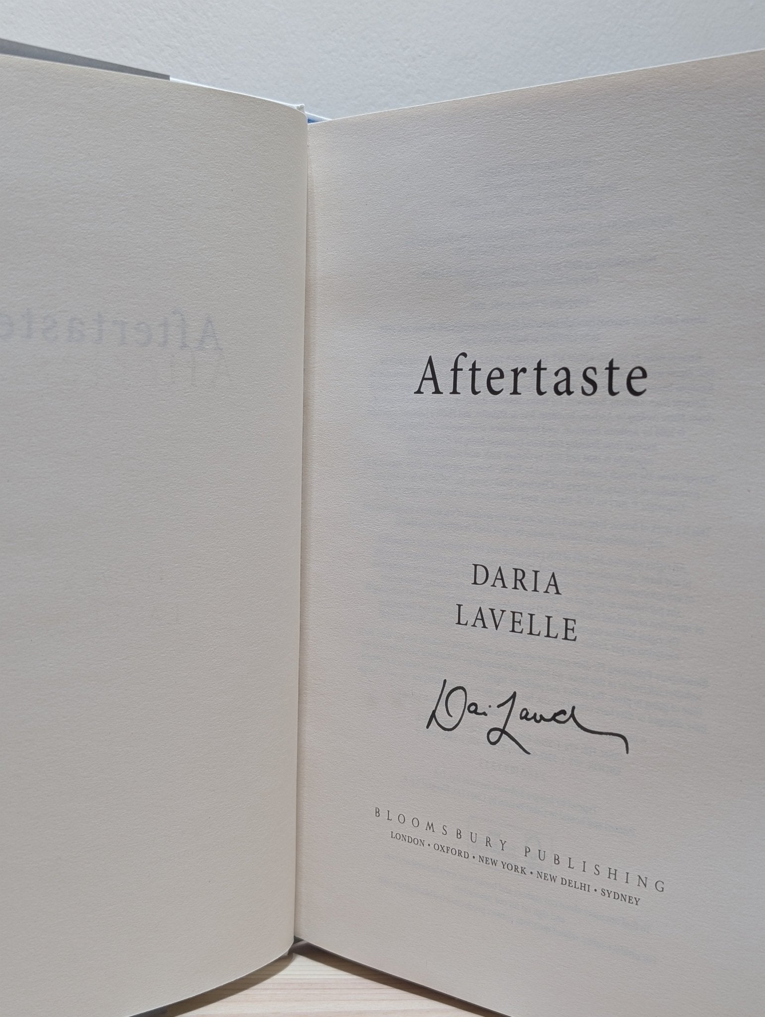 Aftertaste by Daria Lavelle (Signed First Edition) - Fialta Books