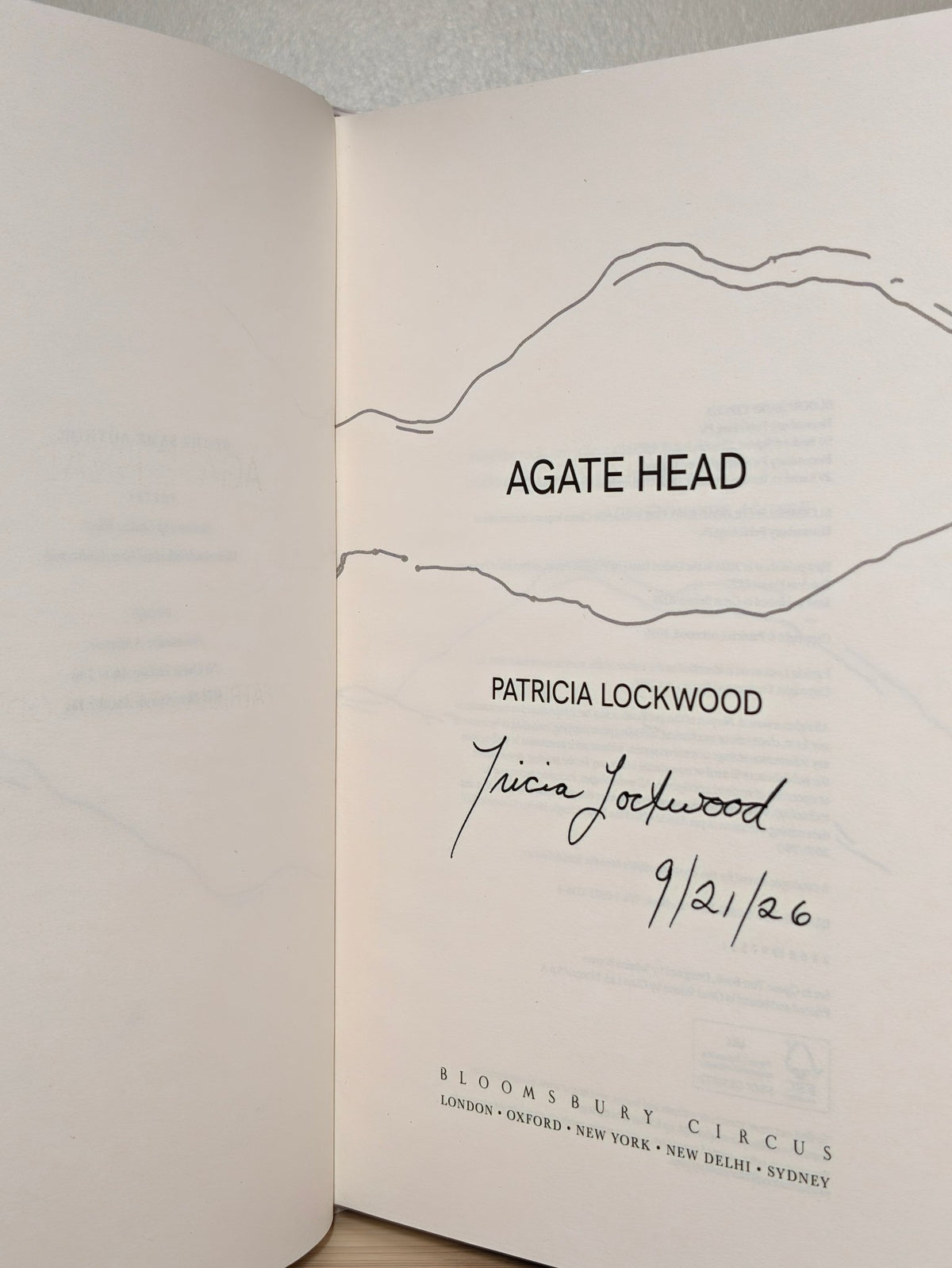 Agate Head / Stone Soup by Patricia Lockwood (Signed Dated First Edition) - Fialta Books