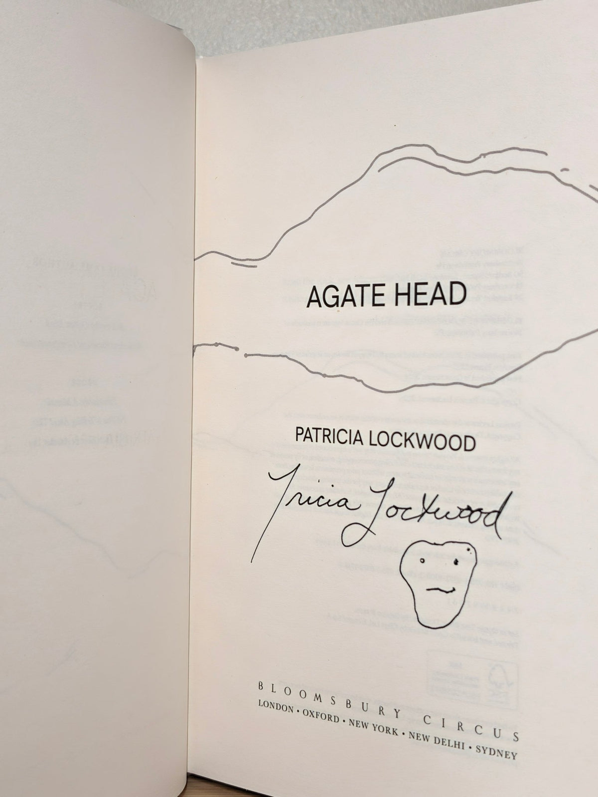 Agate Head / Stone Soupby Patricia Lockwood (Signed First Edition) - Fialta Books