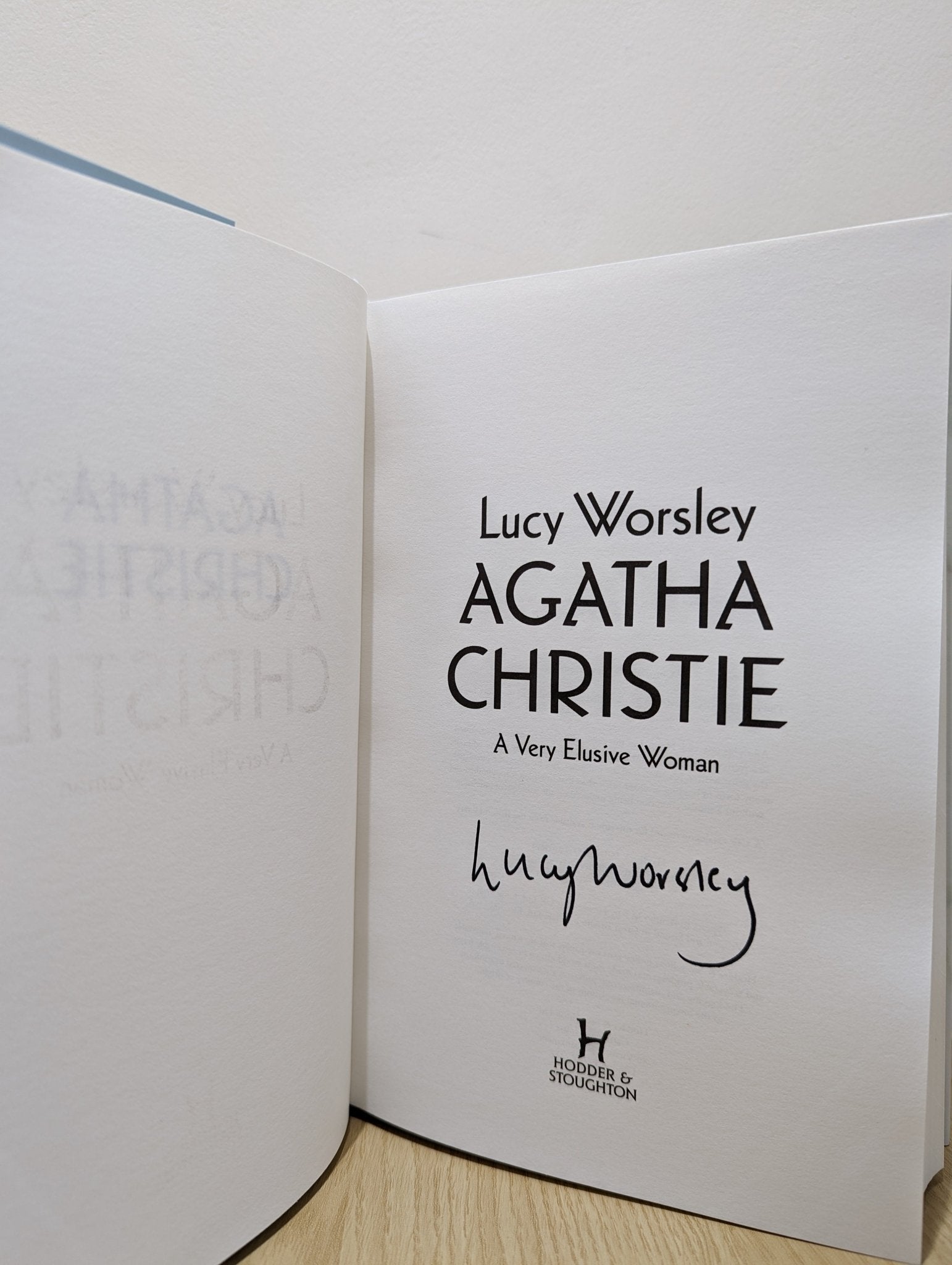 Agatha Christie: A Very Elusive Woman by Lucy Worsley (Signed First Edition) - Fialta Books