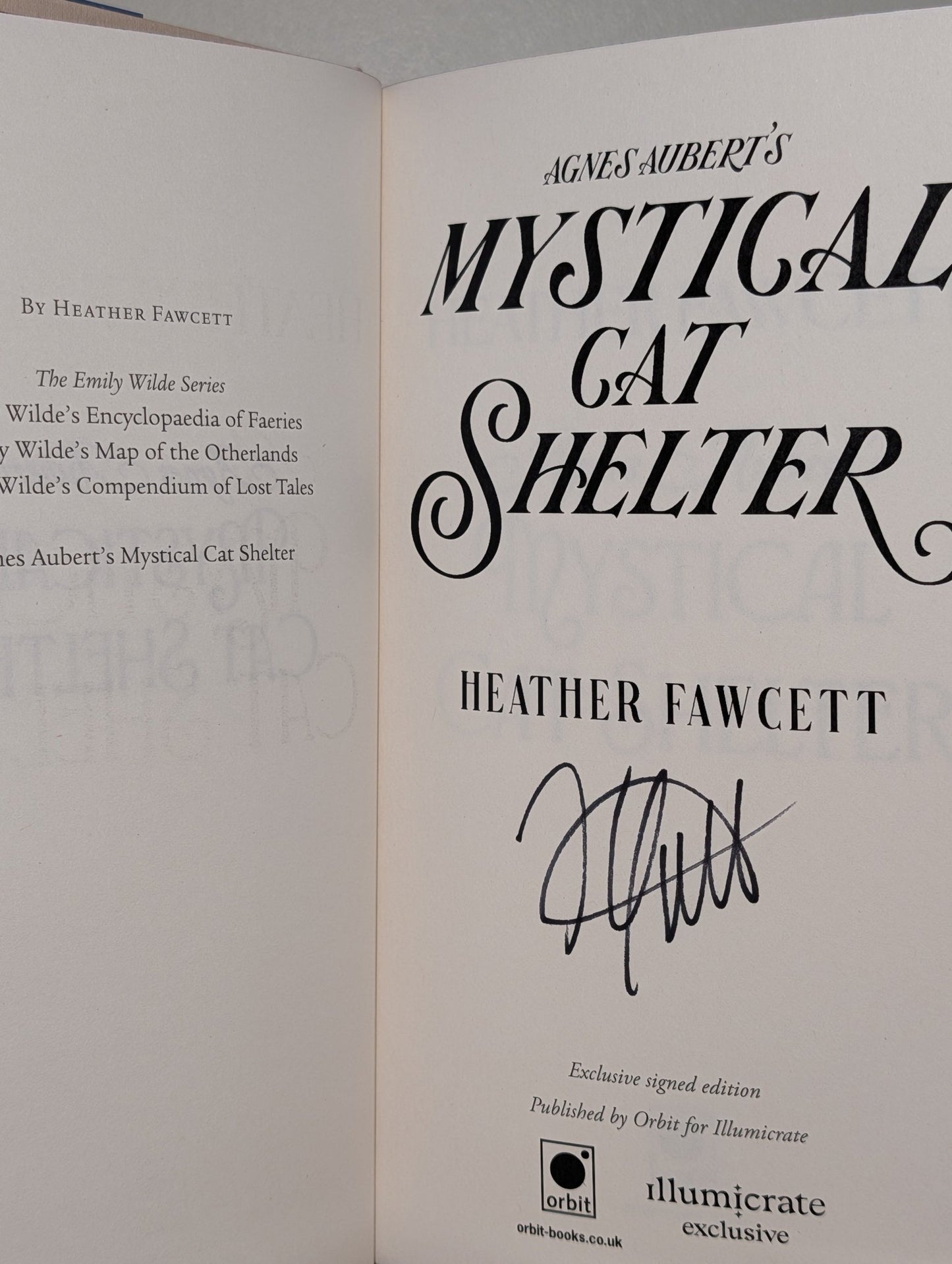 Agnes Aubert's Mystical Cat Shelter by Heather Fawcett (Signed Special Edition with sprayed edges) - Fialta Books