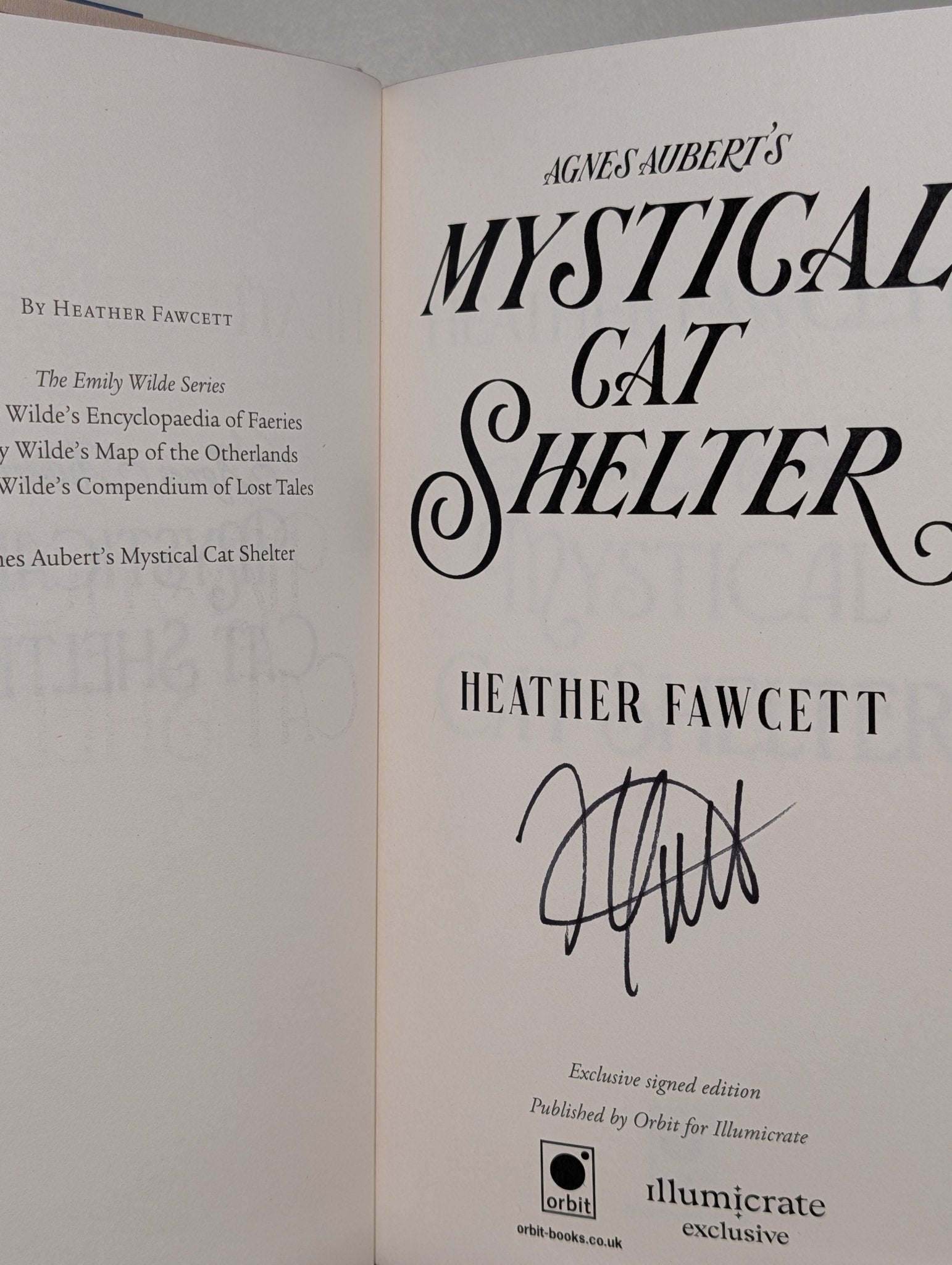 Agnes Aubert's Mystical Cat Shelter by Heather Fawcett (Signed Special Edition with sprayed edges) - Fialta Books