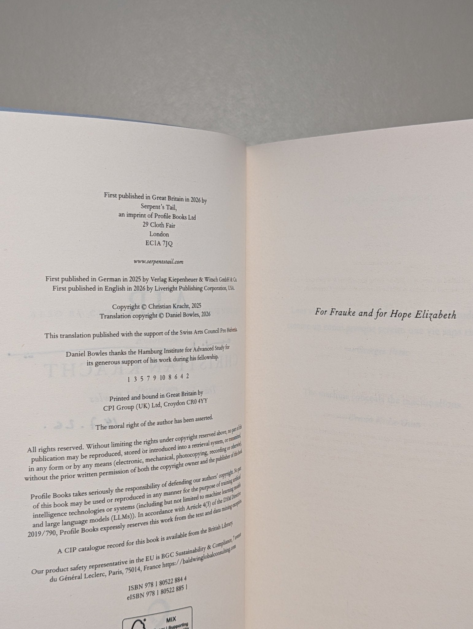 Air by Christian Kracht (Signed Dated First Edition) - Fialta Books