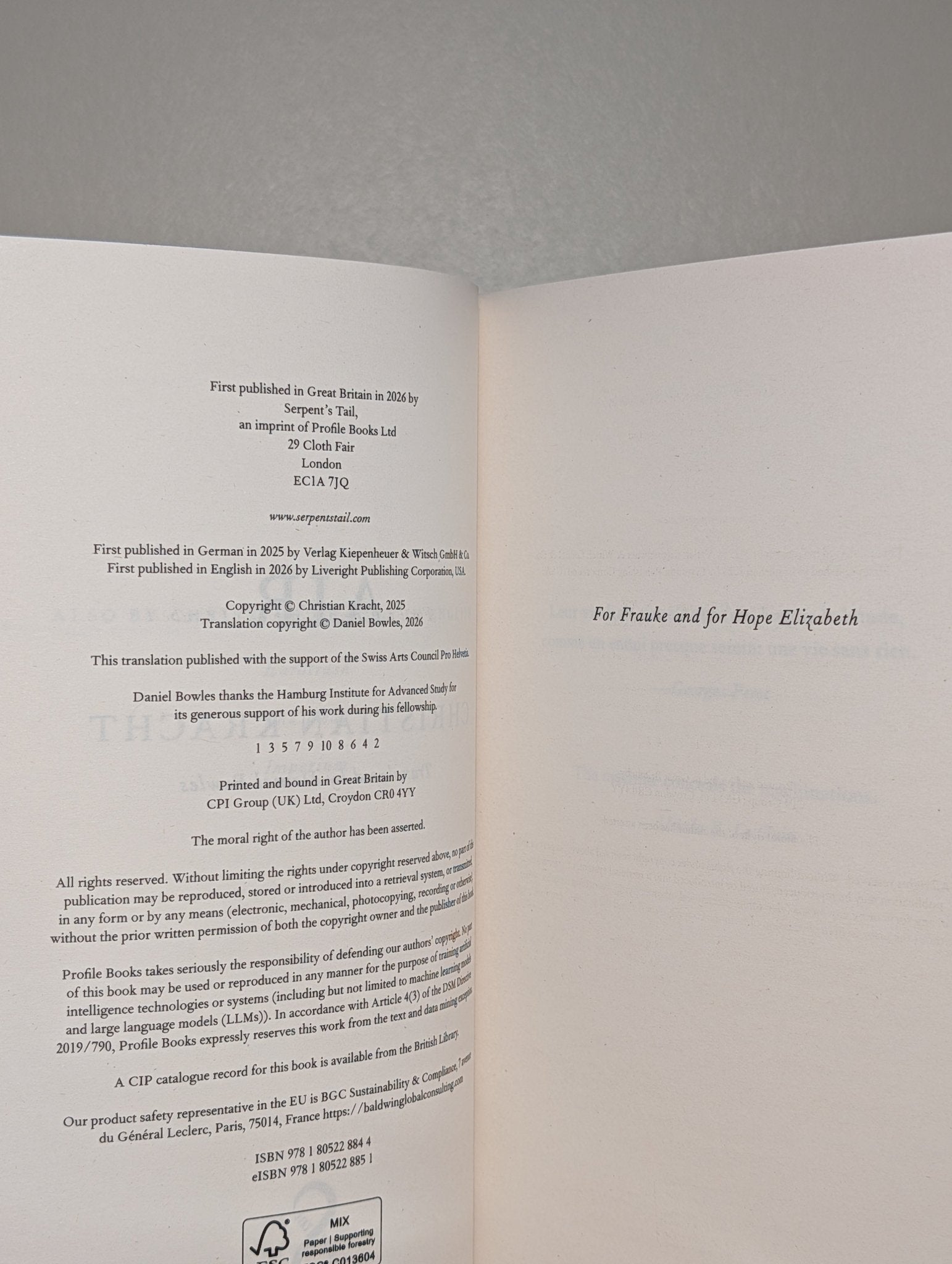 Air by Christian Kracht (Signed First Edition) - Fialta Books