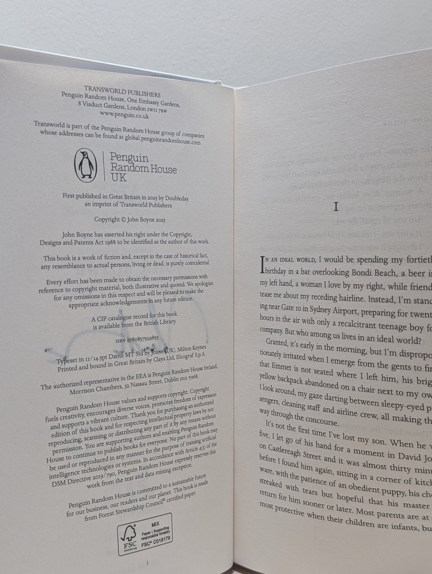 Air by John Boyne (Signed First Edition) - Fialta Books