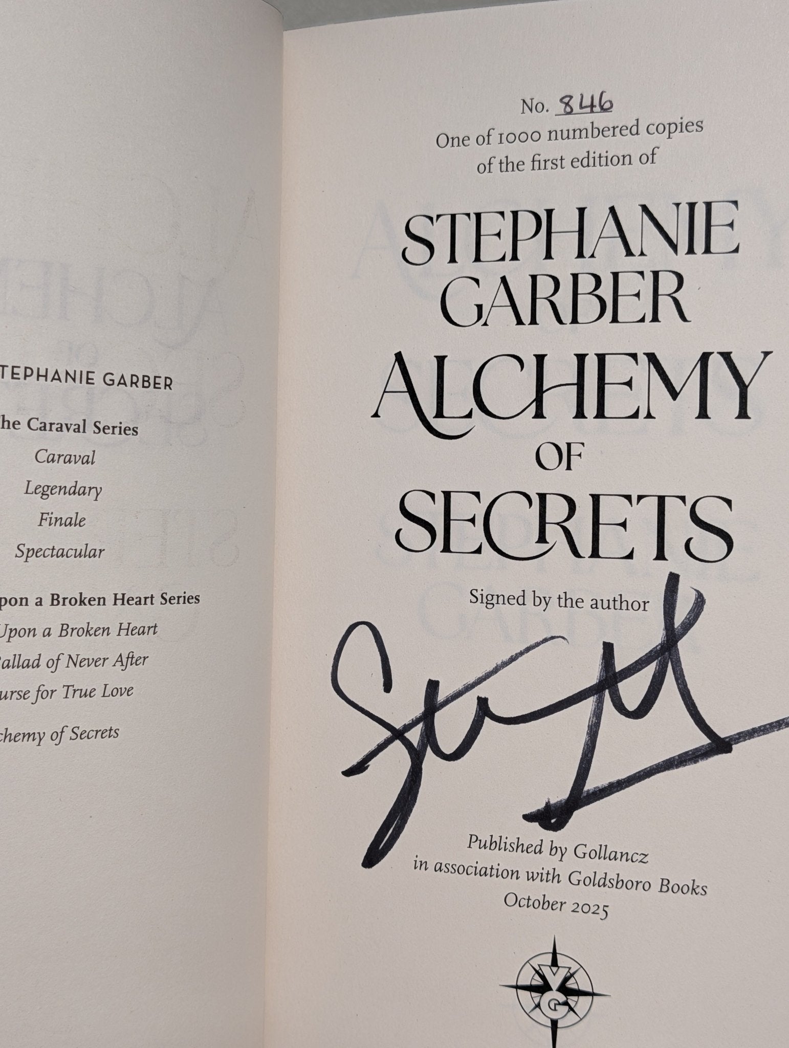 Alchemy of Secrets by Stephanie Garber (Signed Numbered with sprayed edges) - Fialta Books