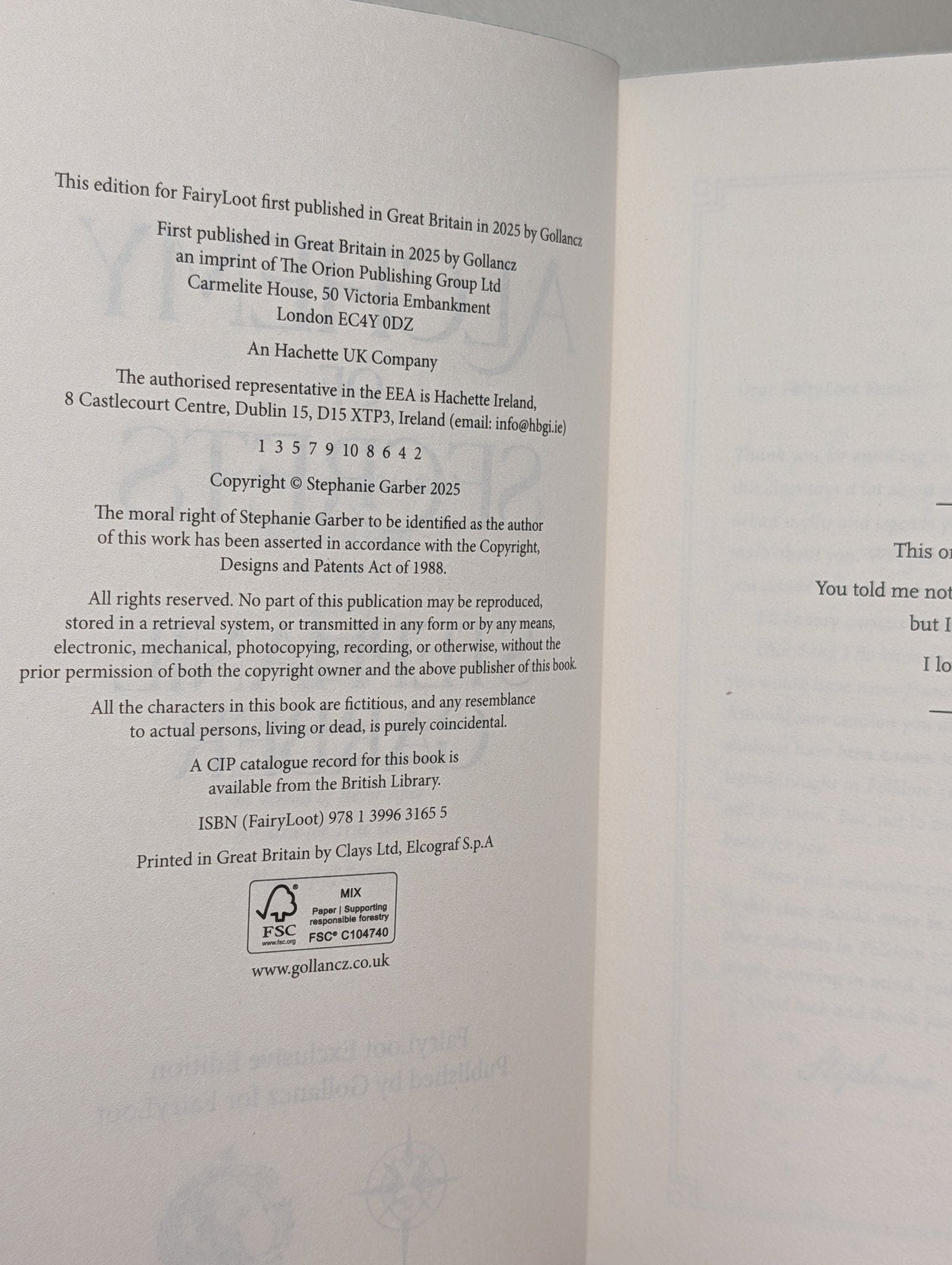 Alchemy of Secrets by Stephanie Garber (Special Edition with alternative cover and sprayed edges) - Fialta Books