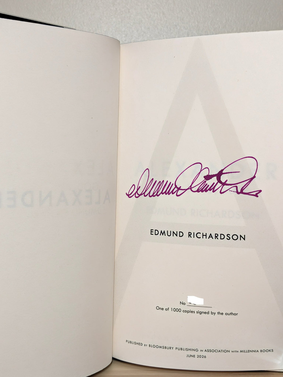 Alexander: God, King, Man by Dr Edmund Richardson (Signed First Edition with sprayed edges) - Fialta Books