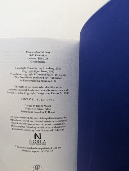 Aliss at the Fire by Jon Fosse (First Edition) - Fialta Books