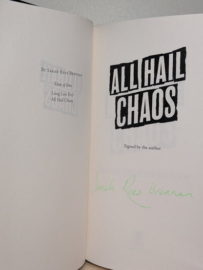 All Hail Chaos by Sarah Rees Brennan (Signed First Edition) - Fialta Books