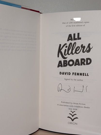 All Killers Aboard by David Fennell (Signed First Edition with sprayed edges) - Fialta Books