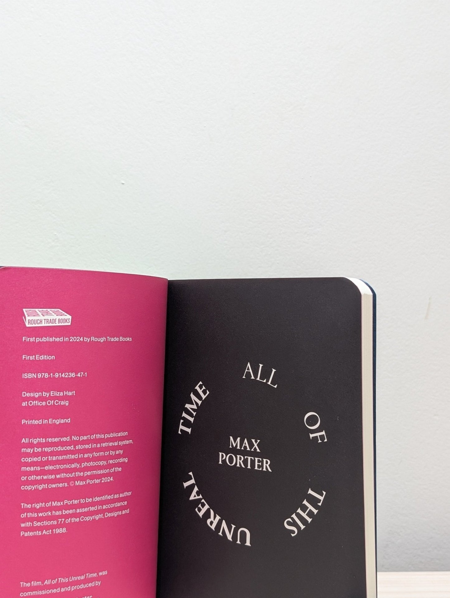 All of This Unreal Time by Max Porter (Signed First Edition) - Fialta Books