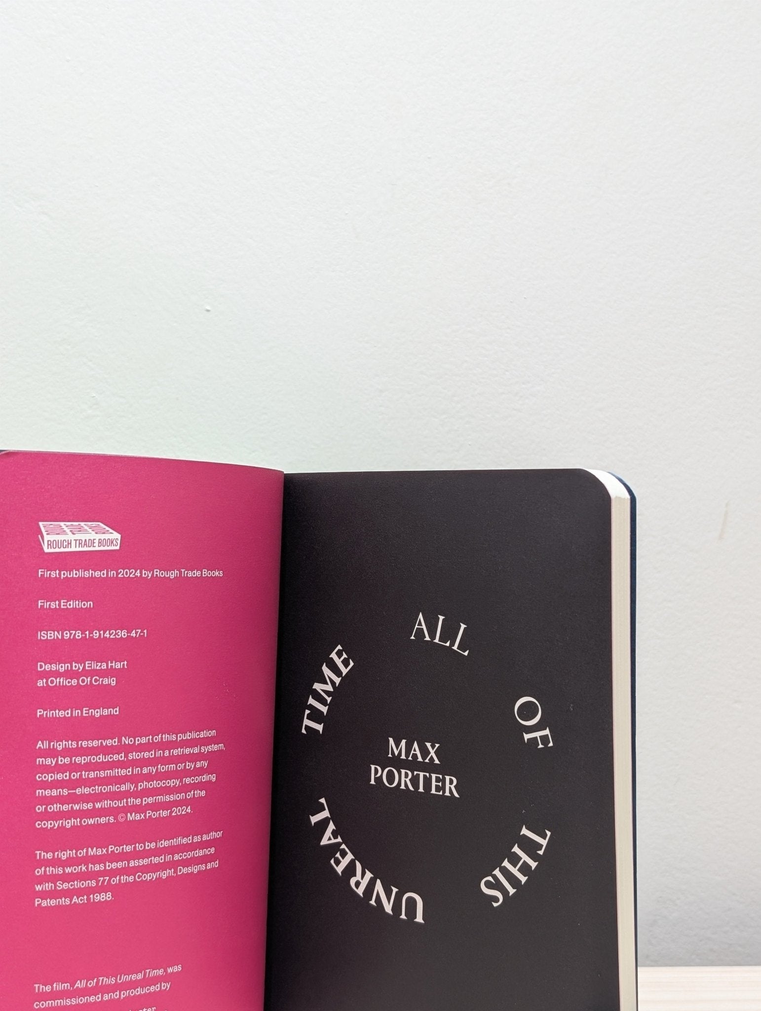 All of This Unreal Time by Max Porter (Signed First Edition) - Fialta Books