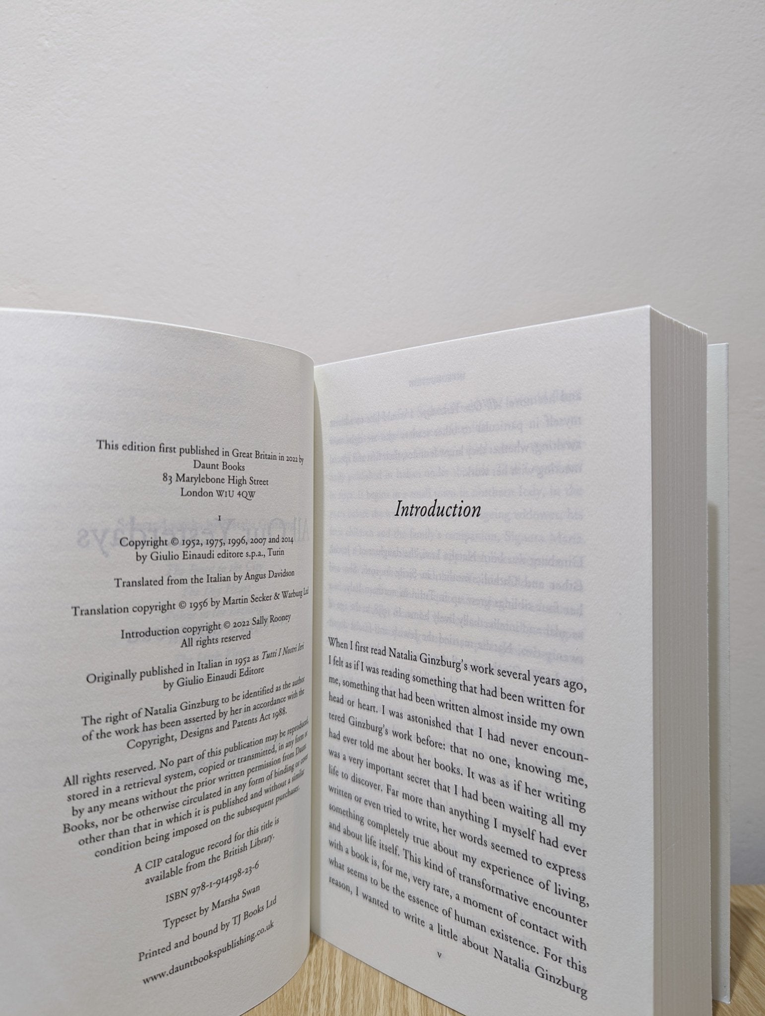 All Our Yesterdays by Natalia Ginzburg - Fialta Books