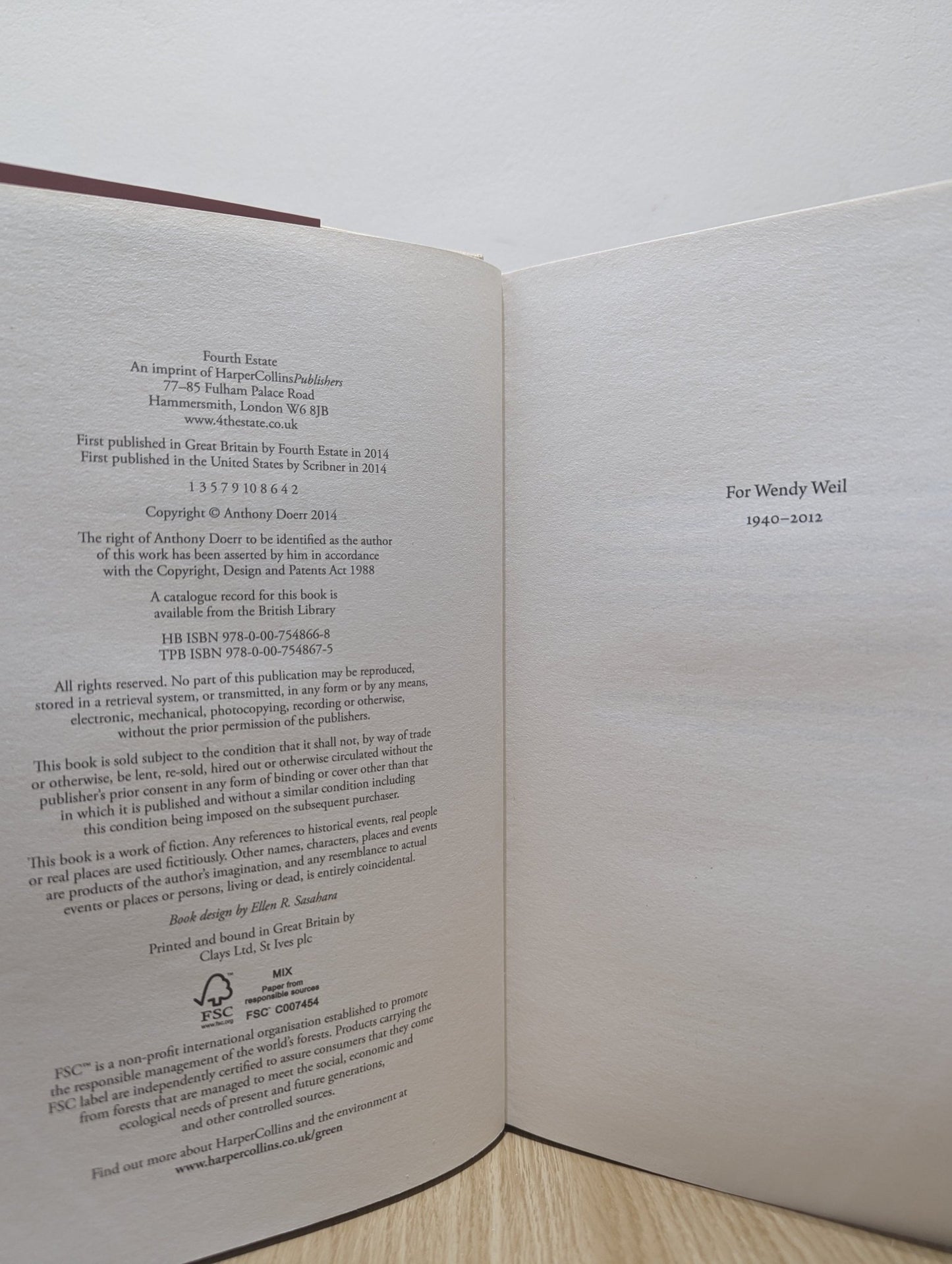 All the Light We Cannot See by Anthony Doerr - Fialta Books