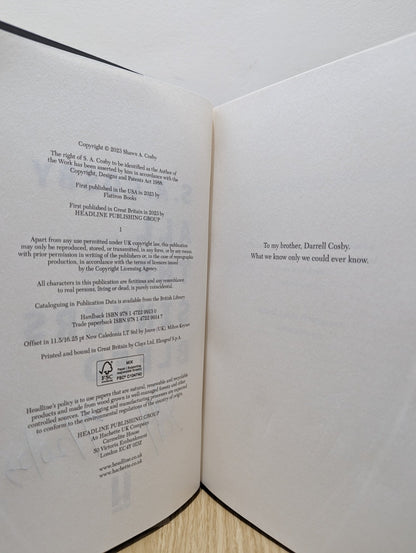 All The Sinners Bleed by S. A. Cosby (Signed Dated First Edition) - Fialta Books