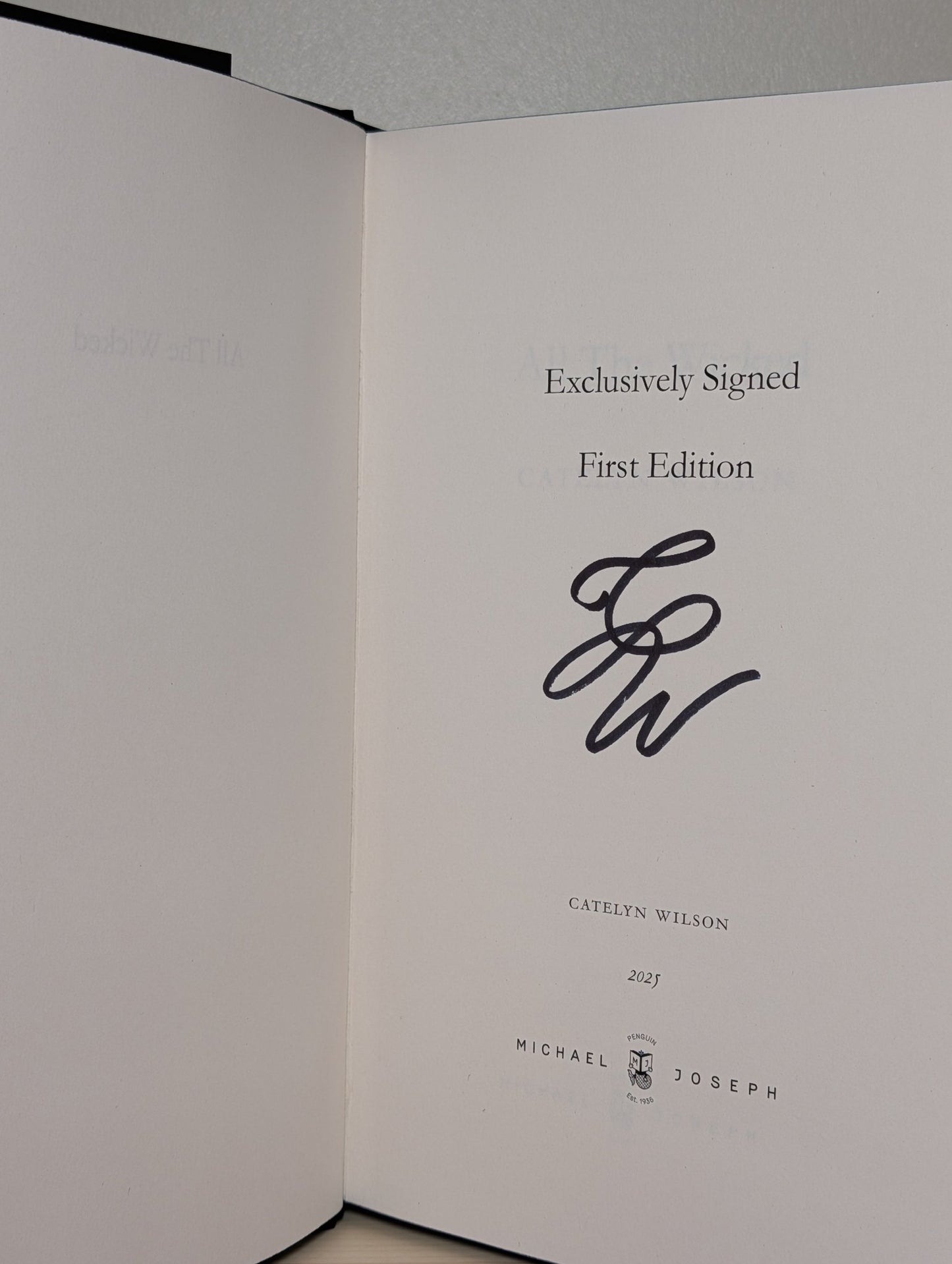 All The Wicked by Catelyn Wilson (Signed First Edition with sprayed edges) - Fialta Books