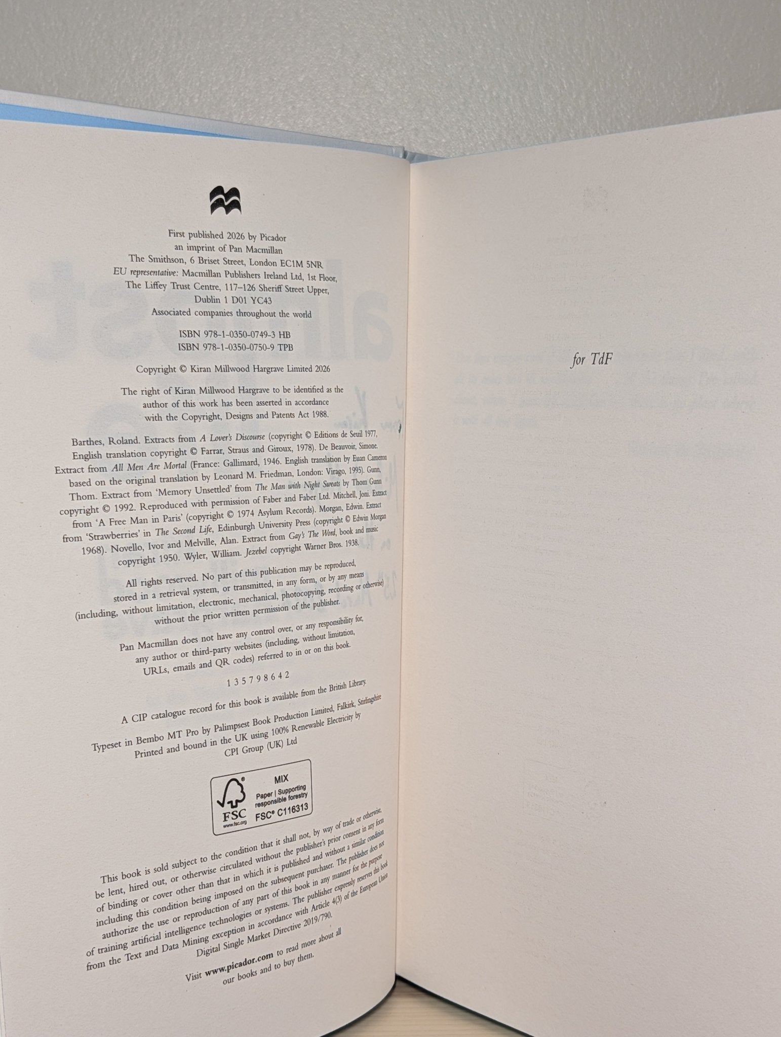 Almost Life by Kiran Millwood Hargrave (Signed Dated First Edition with sprayed edges) - Fialta Books