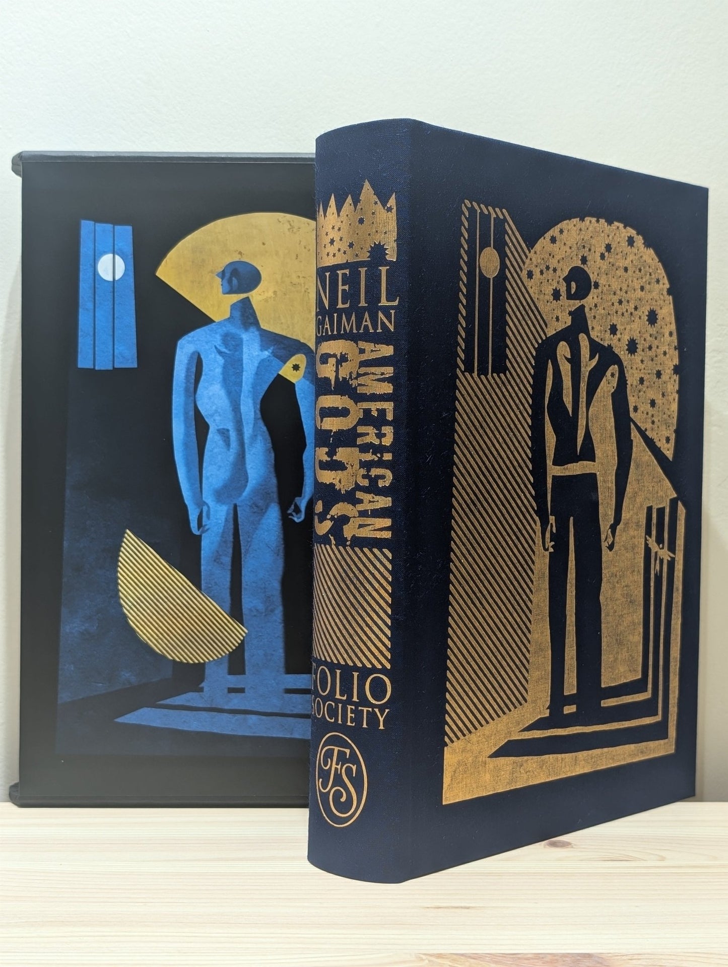 American Gods by Neil Gaiman (Folio Slipcase Edition) - Fialta Books