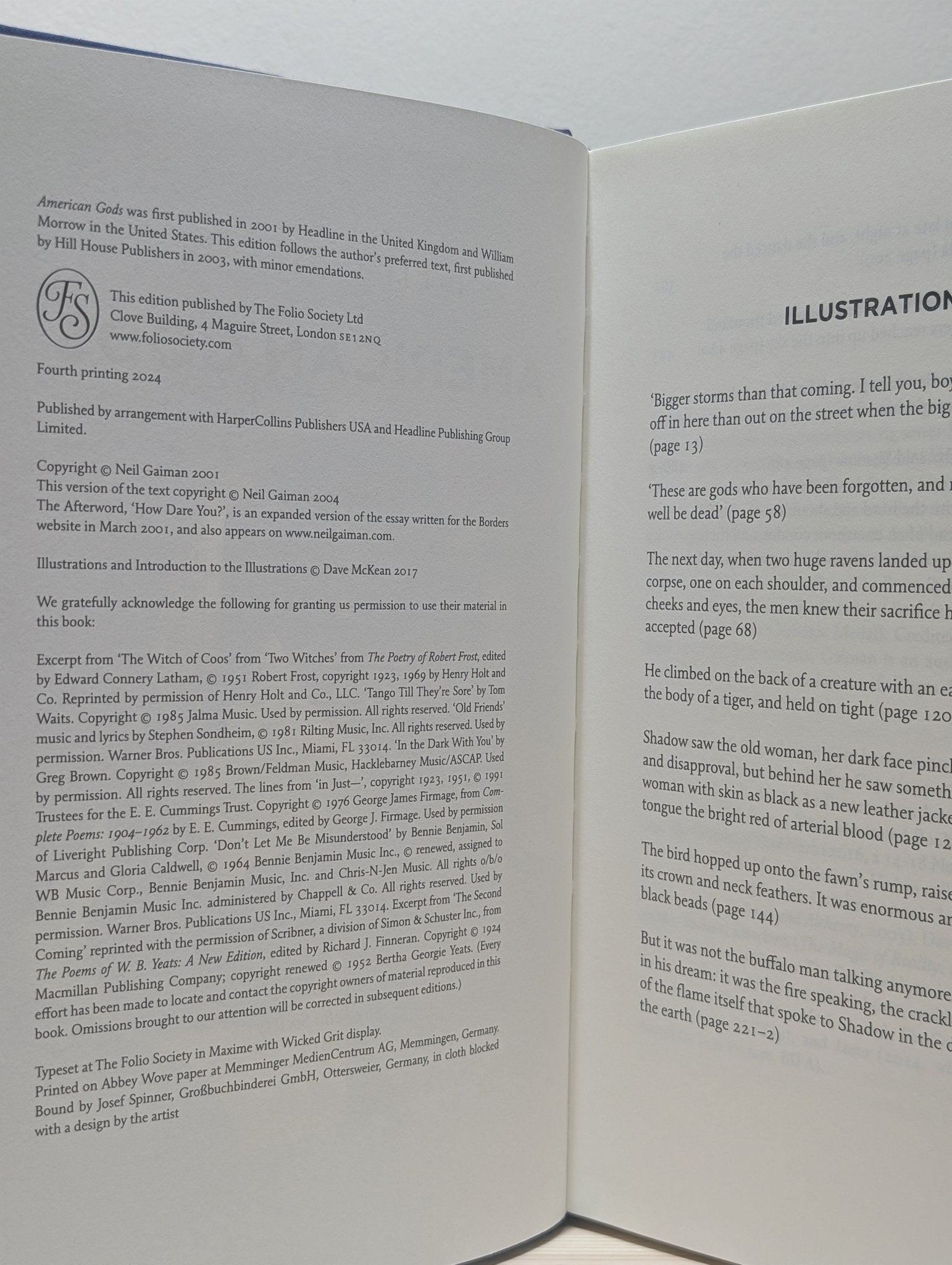 American Gods by Neil Gaiman (Folio Slipcase Edition) - Fialta Books